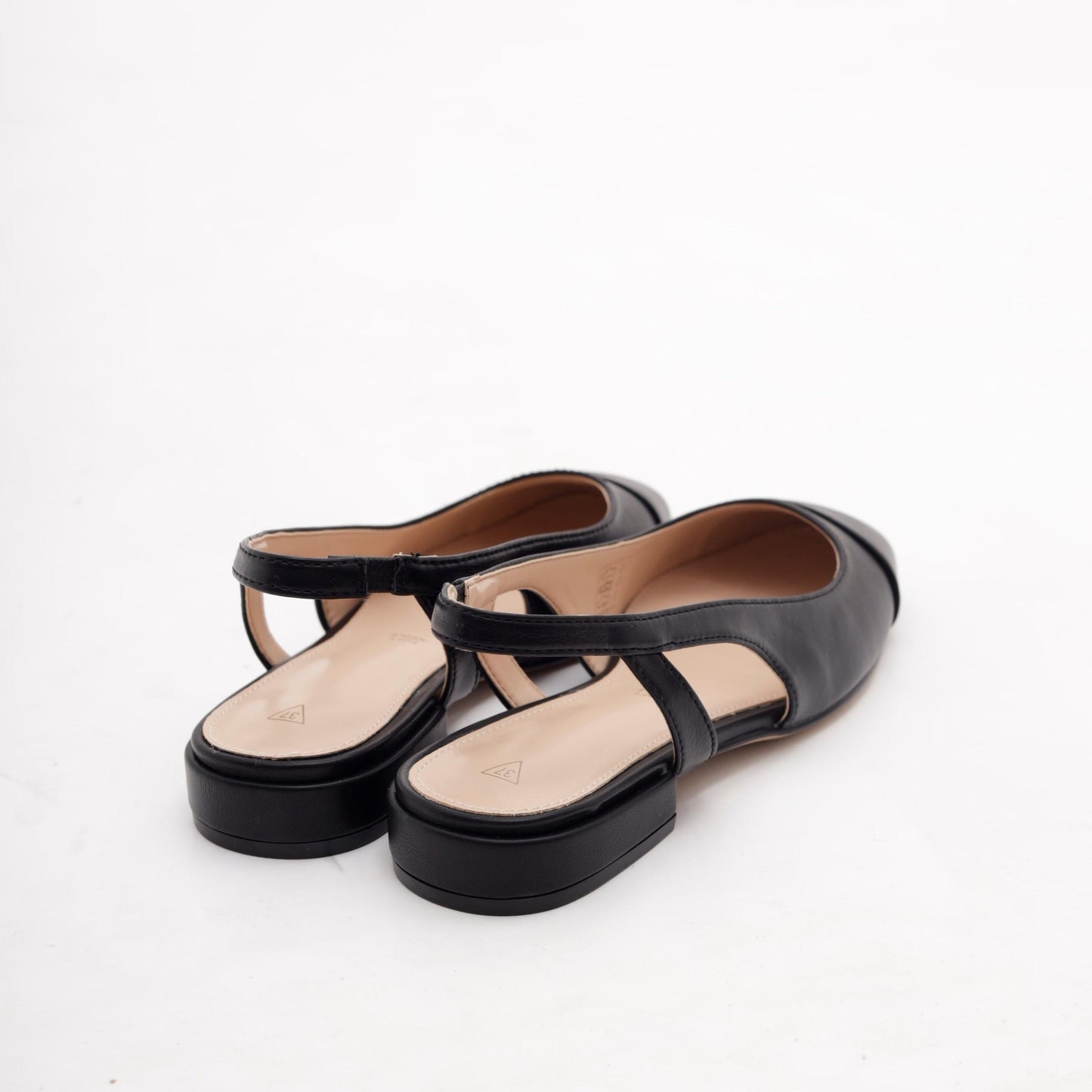 SLINGBACK FLAT PUNTALE NERO 