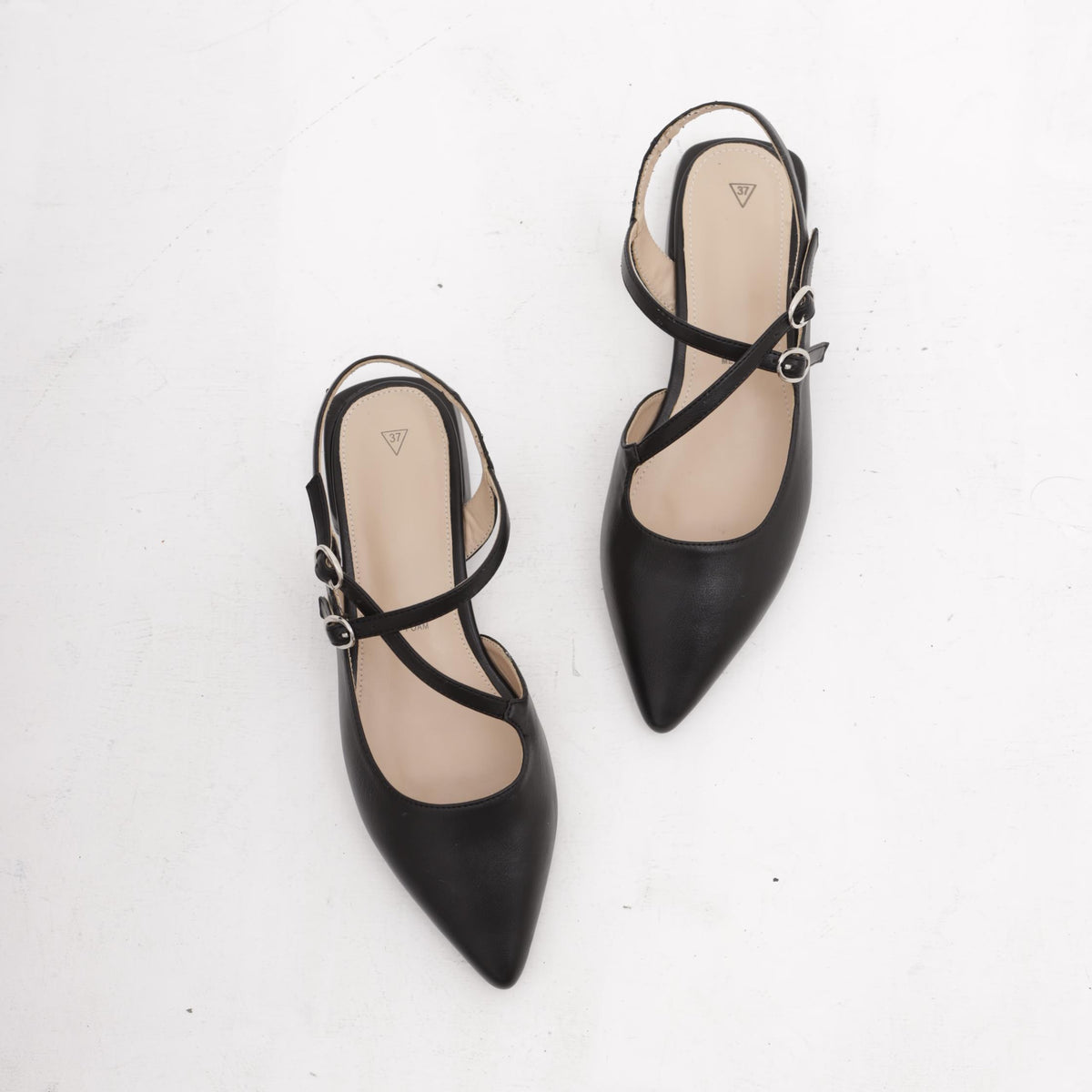 SLINGBACK FLAT INCROCIO NERO 