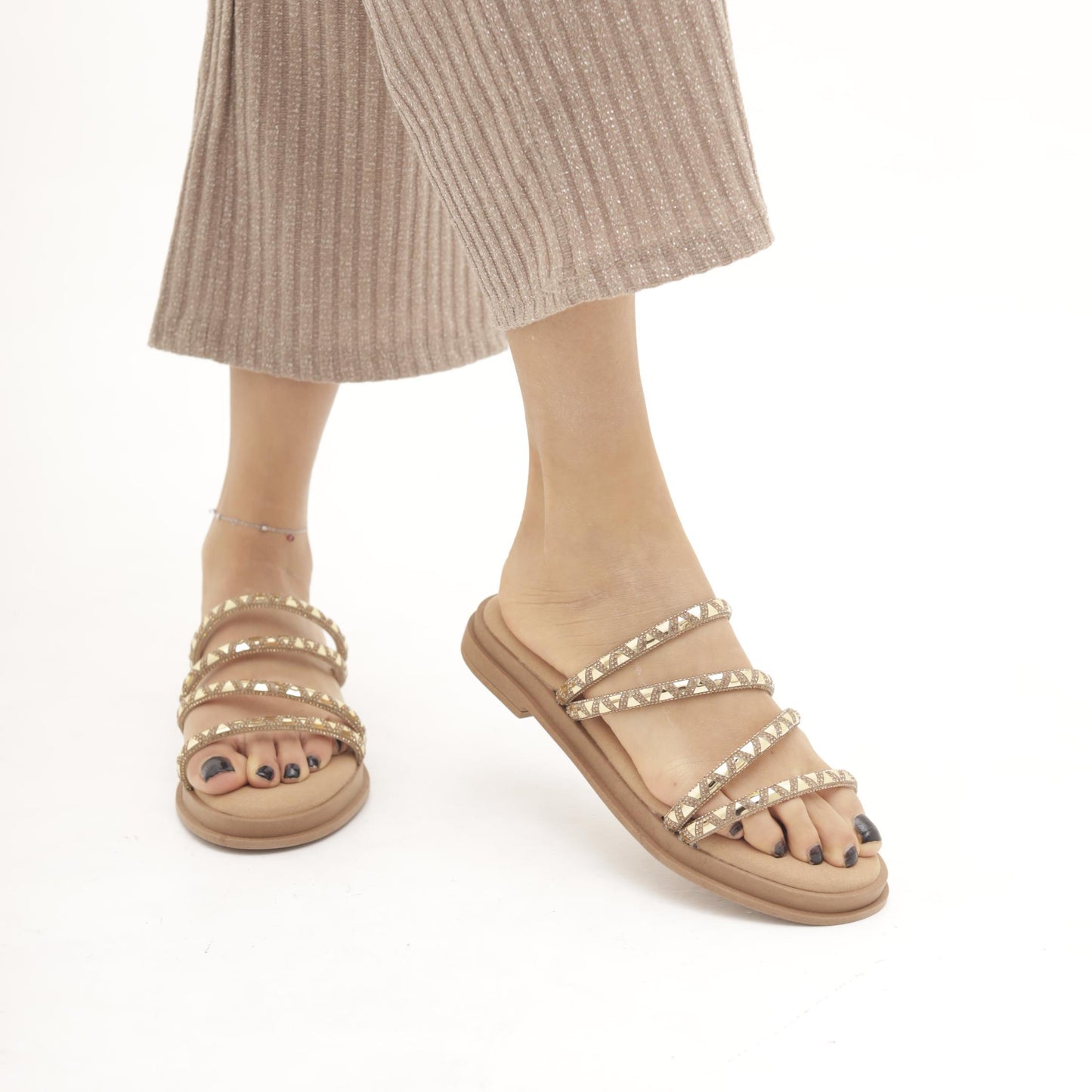SANDALO FASCETTE TRIANGLE PLATINO 