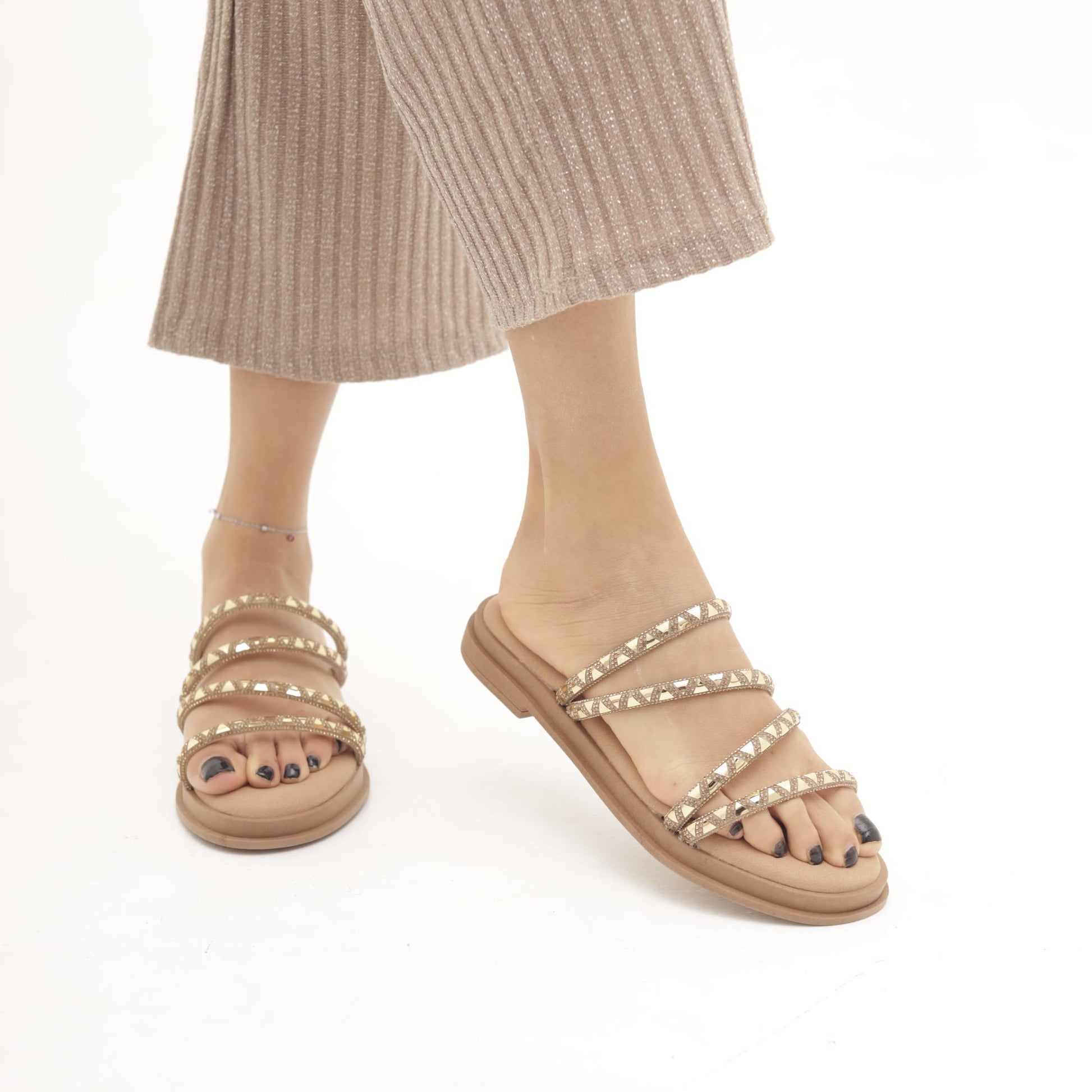 SANDALO FASCETTE TRIANGLE PLATINO 