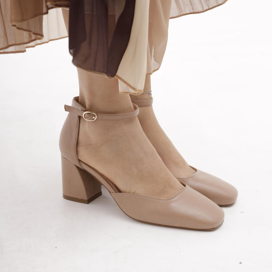 DECOLLETE' D'ORSAY QUADRATA DARK NUDE 