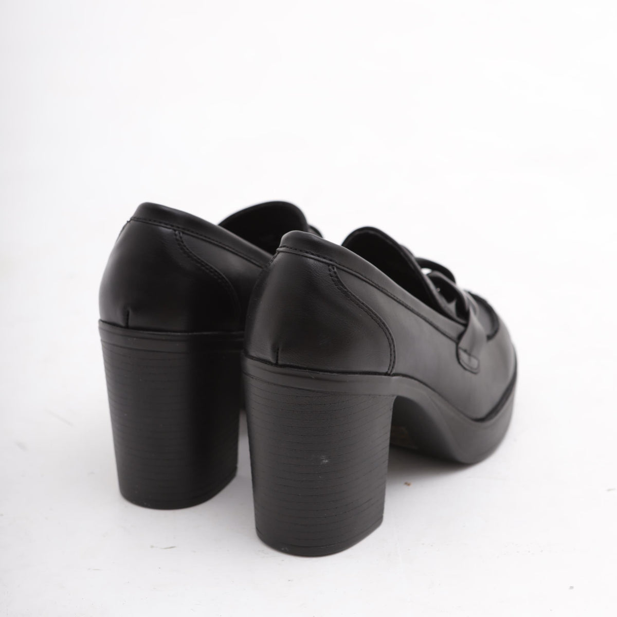 MOCASSINO TACCO CATENA NERO 