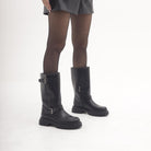 BIKER CON ZIP ESTERNA NERO 