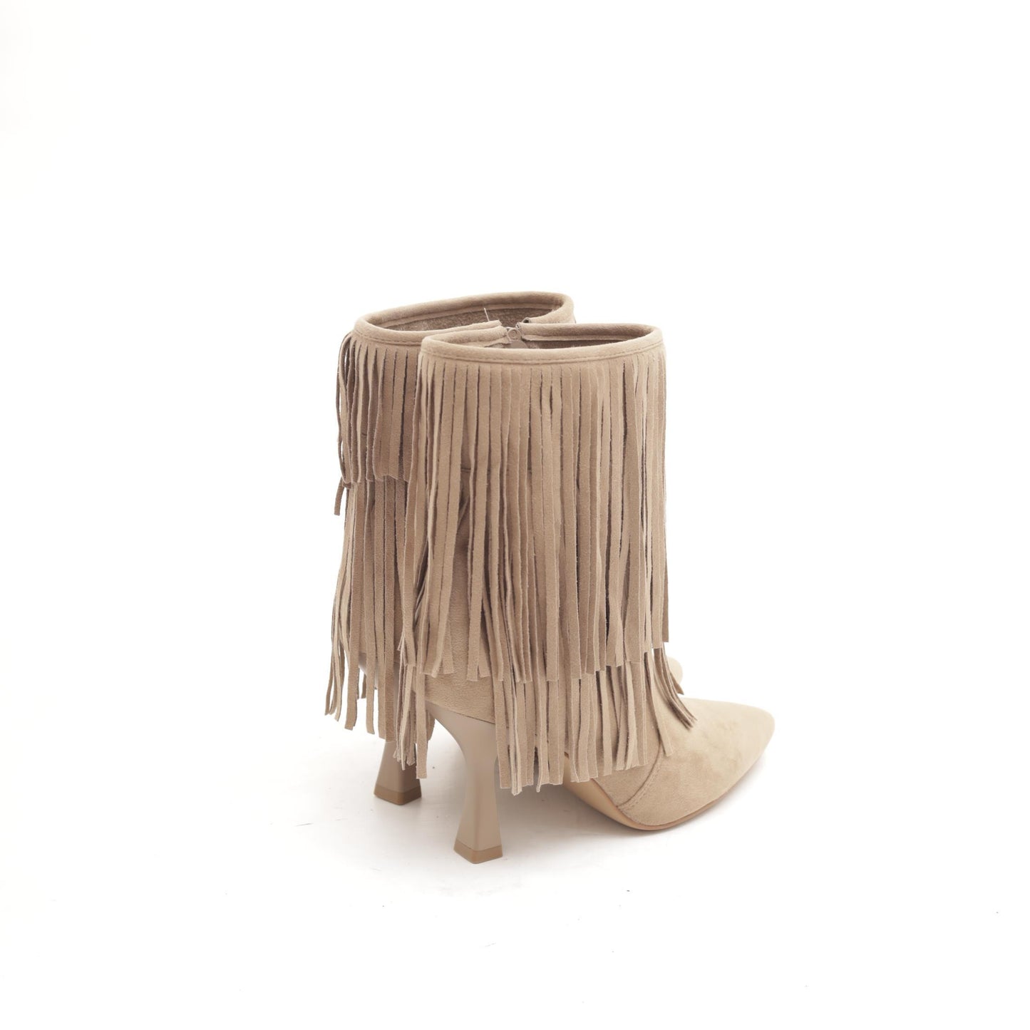 STIVALETTO FRANGE TORTORA 