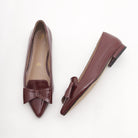 DECOLLETE FLAT FIOCCO BORDEAUX 