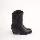 STIVALETTO TEXANO RICAMO STARS NERO 