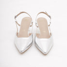 SLINGBACK SNAKE ARGENTO 