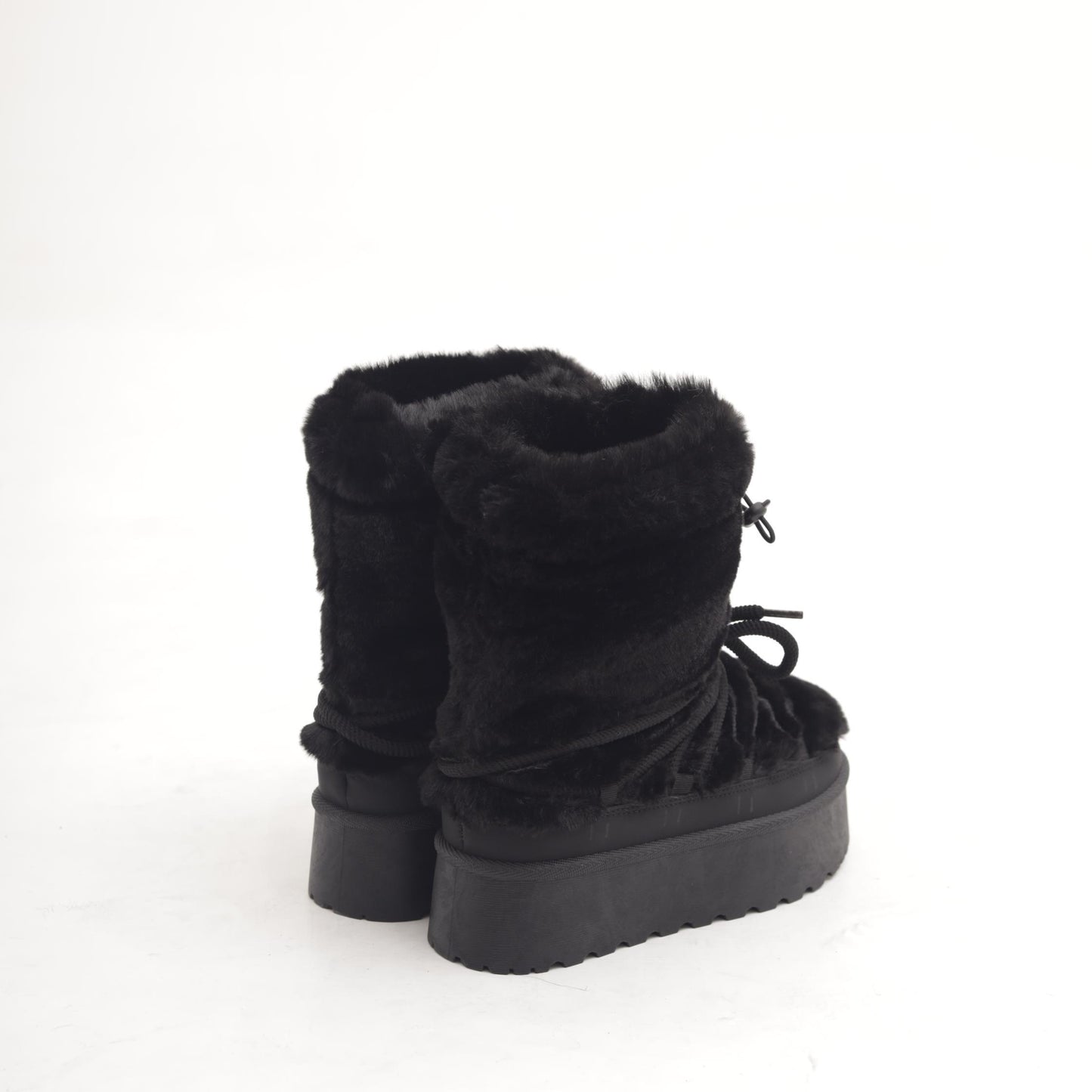 STIVALETTO MAMMUT LACCI FUR NERO 