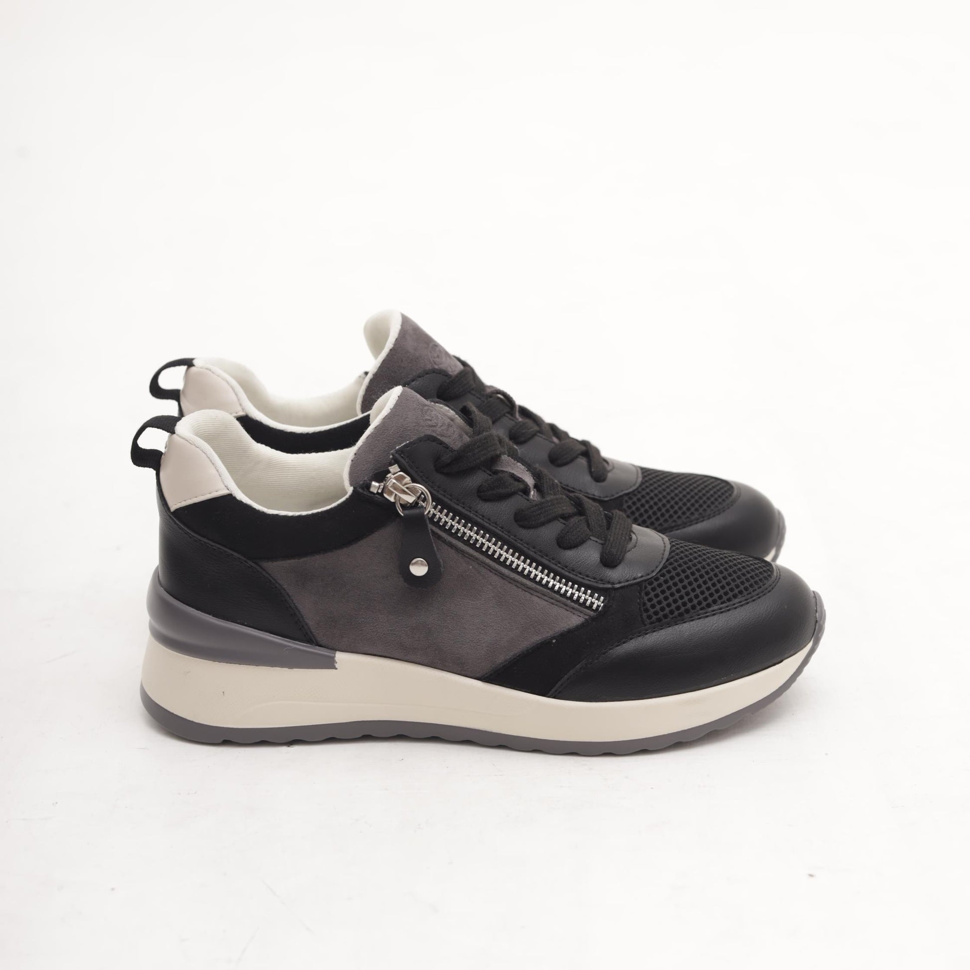 SNEAKERS ZIP NERO 