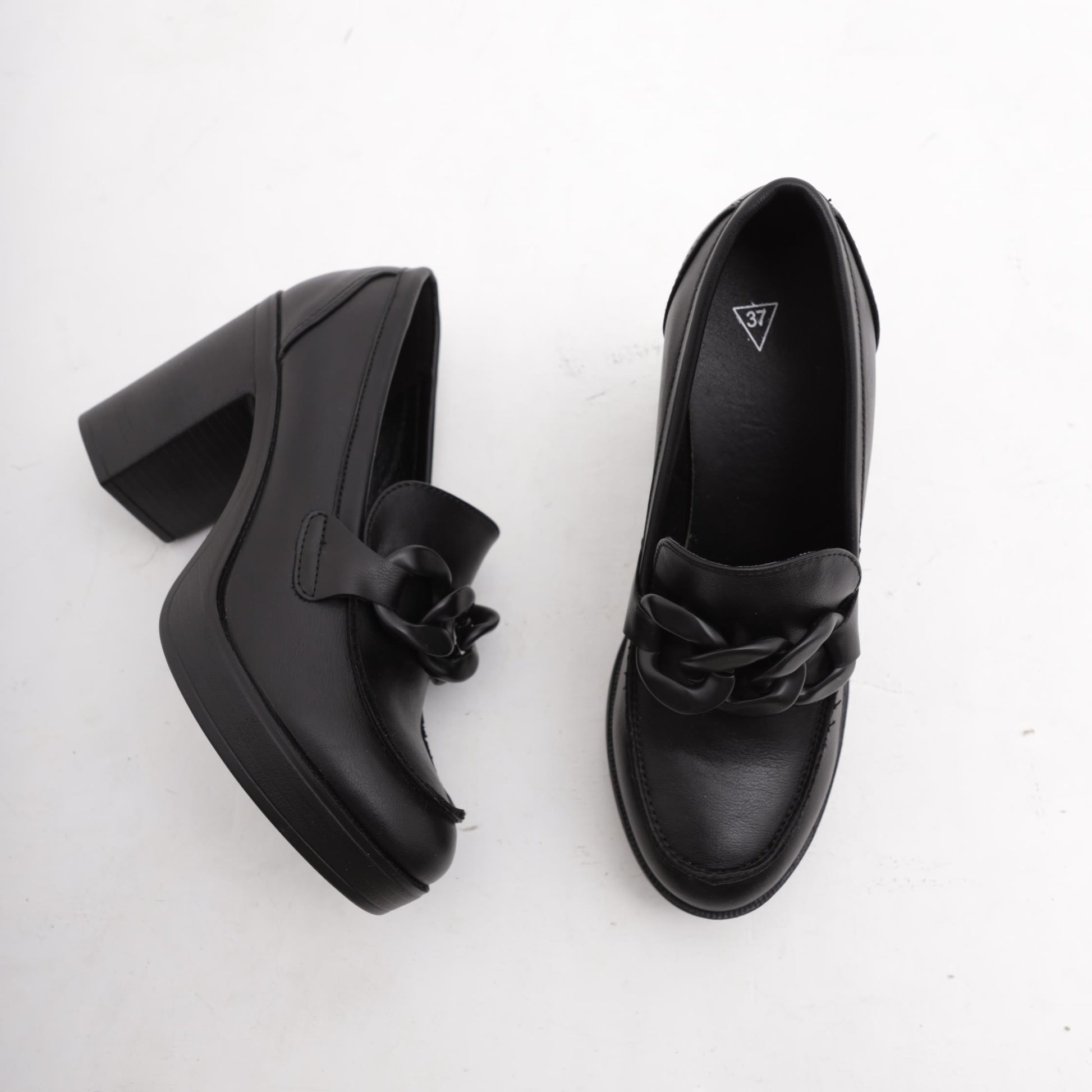 MOCASSINO TACCO CATENA NERO MP354-1PUNE CHOCOLA