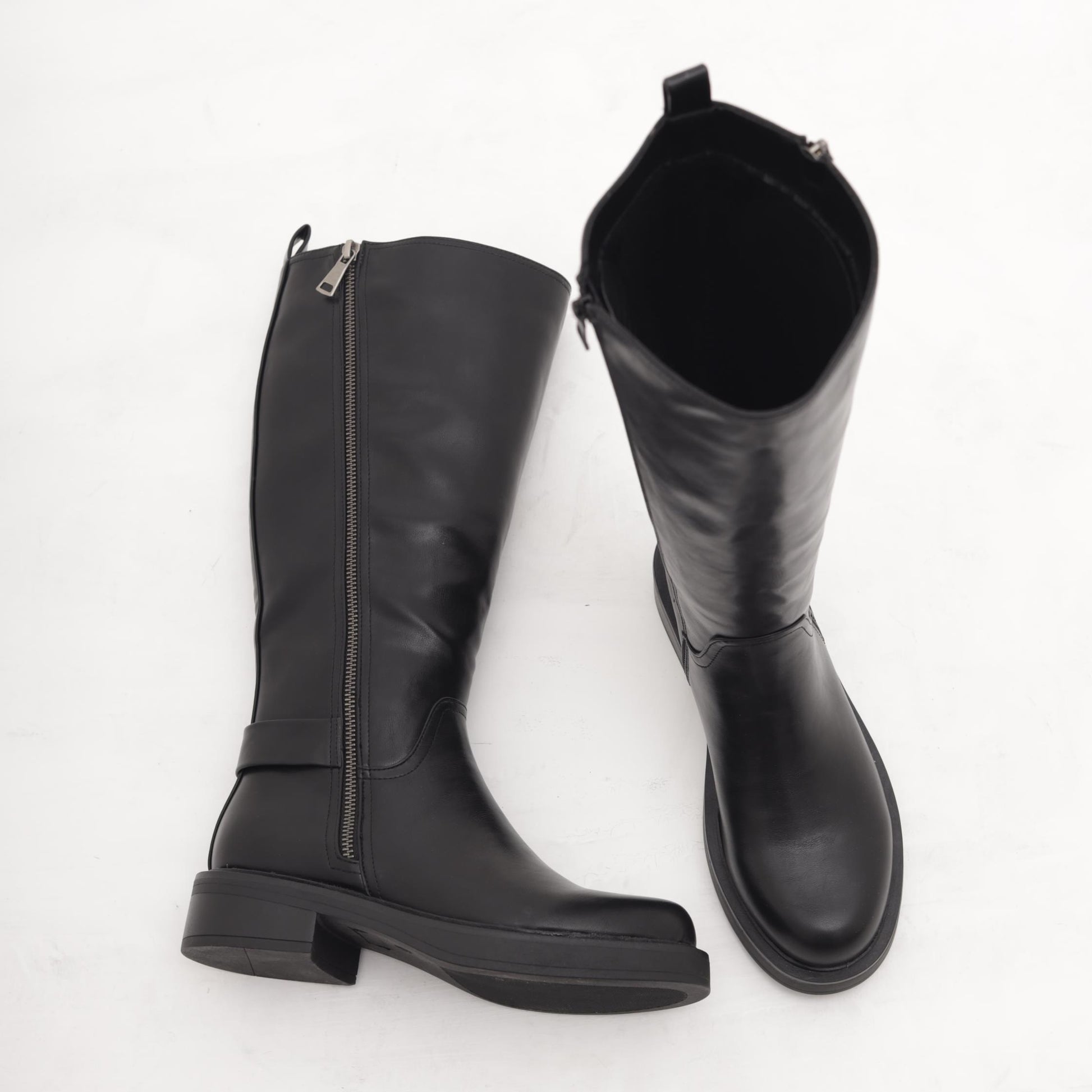 STIVALE ZIP ESTERNA NERO 