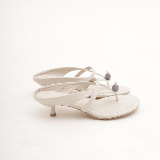 SANDALO INFRADITO TACCO NODO BEIGE 