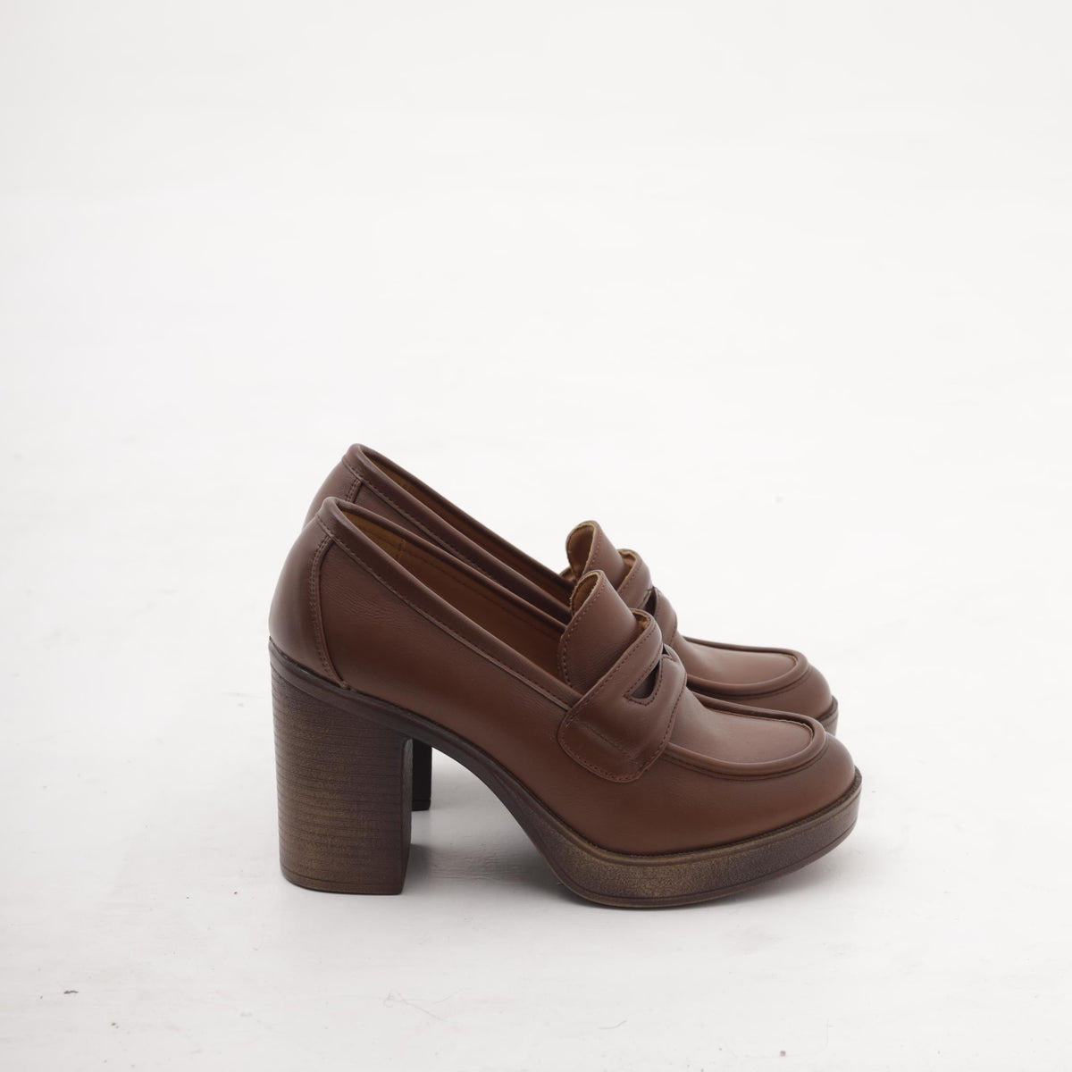 MOCASSINO TACCO MARRONE 