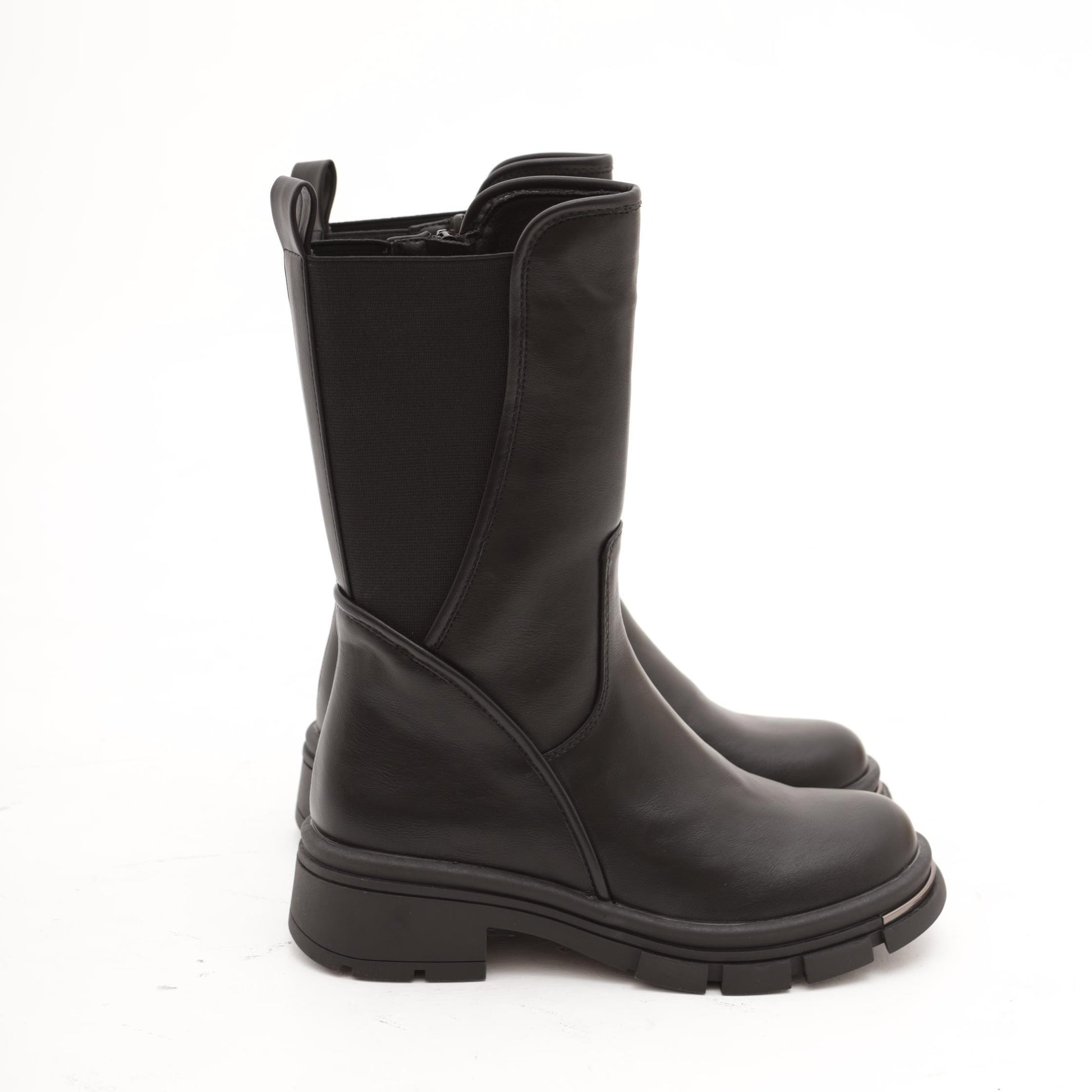 STIVALETTO GAMBALE ELASTICO NERO 