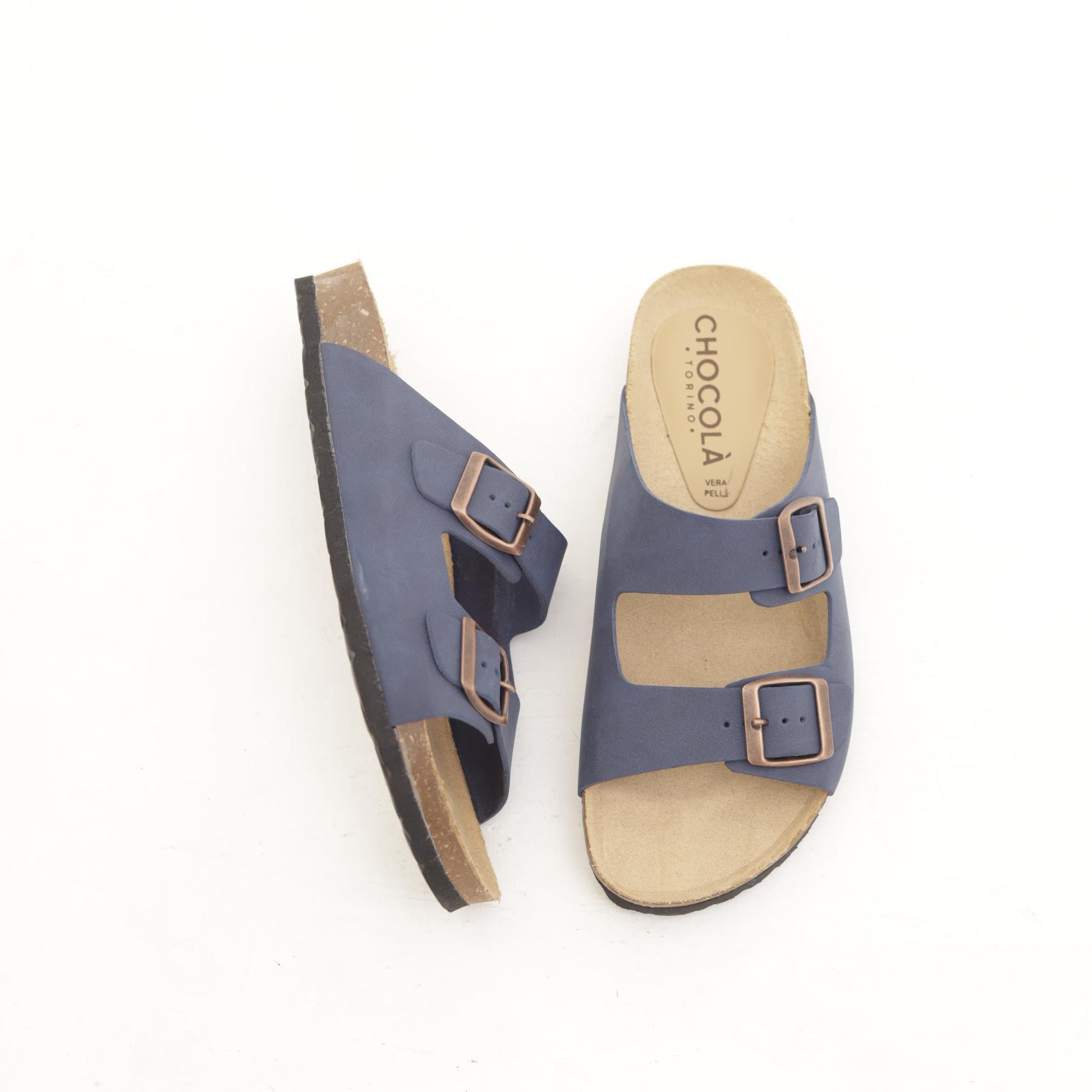 SANDALO BIO DOPPIA FASCIA BLU 
