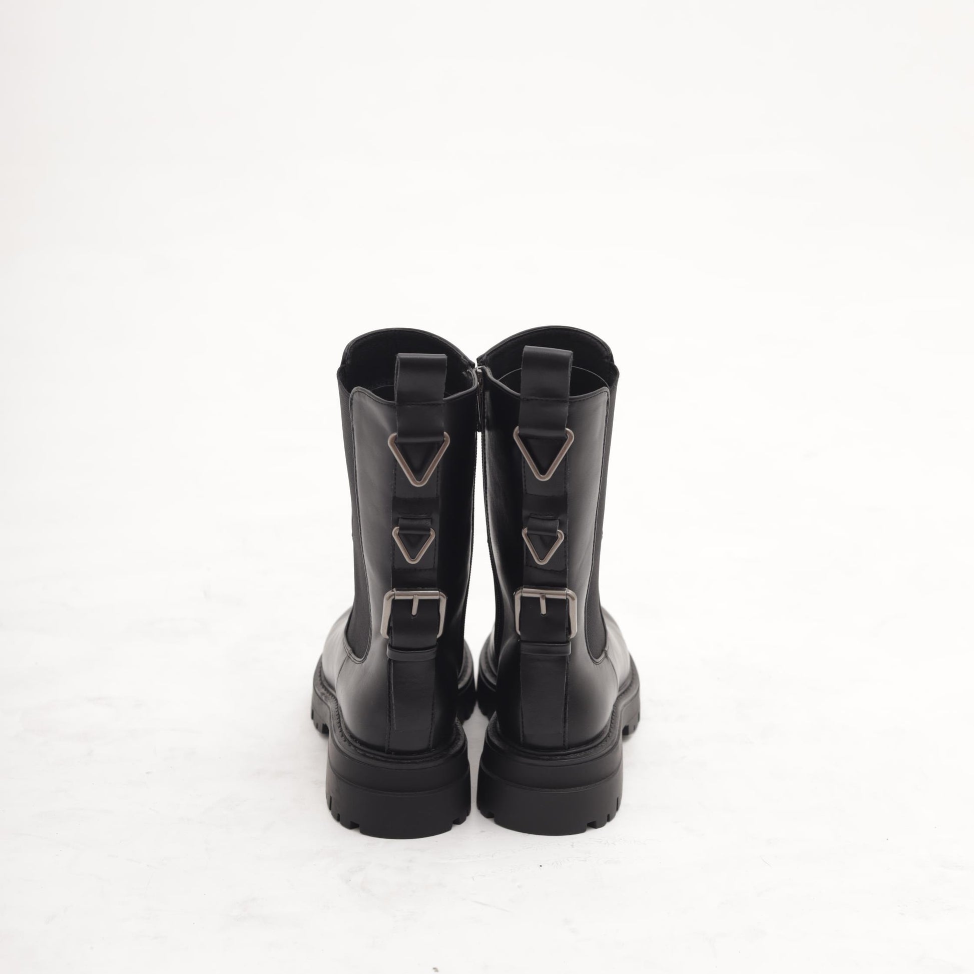 STIVALETTO ELASTICO E ZIP NERO<BR/> 