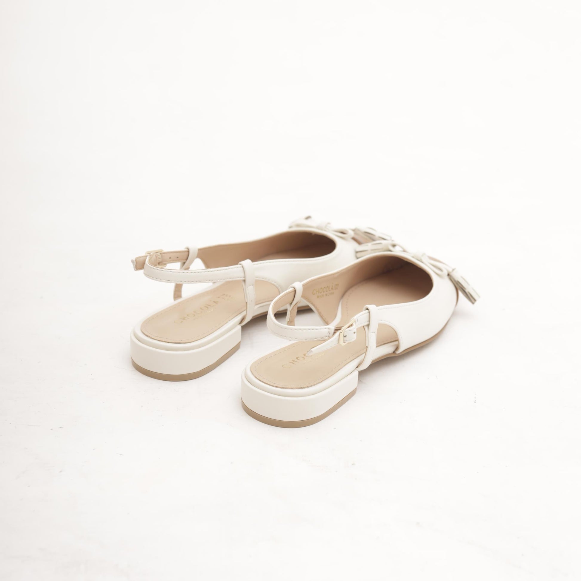 SLINGBACK FLAT PUNTALE CUOIO 