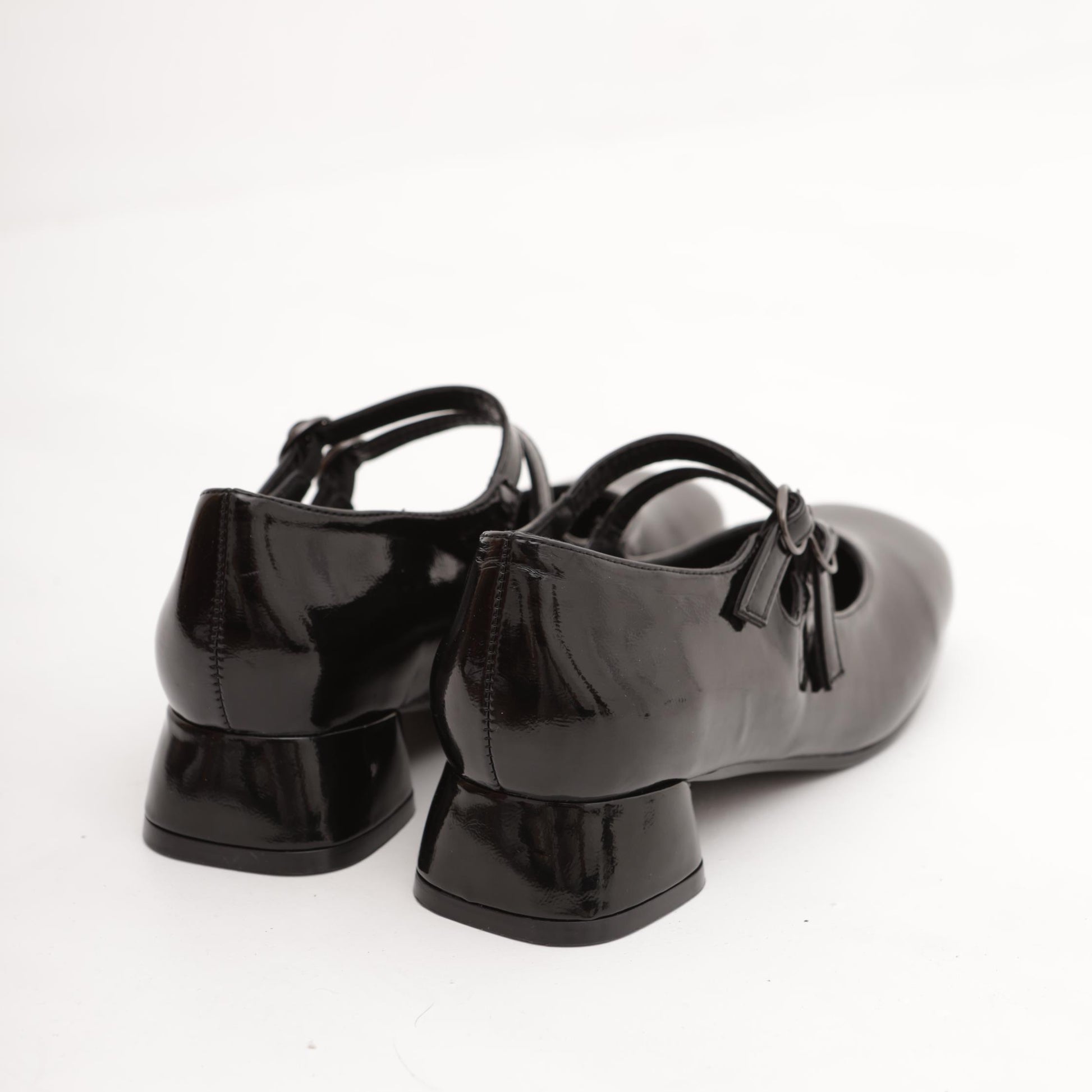 MARY JANE BASSA 2 CINTURINI NAPLACK NERO MP7003-2VENE CHOCOLA