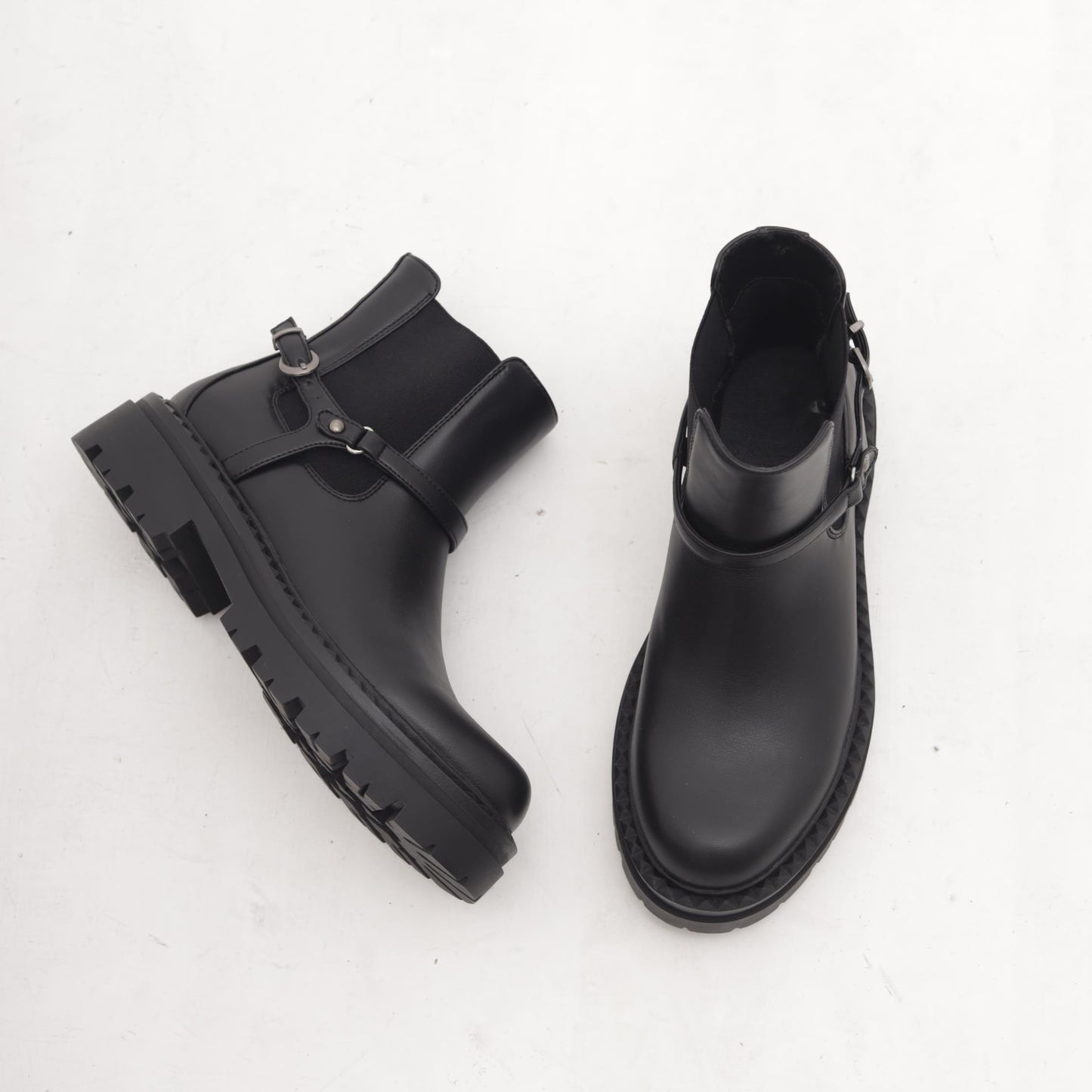 STIVALETTO BASSO ELASTICO E GHETTA NERO 