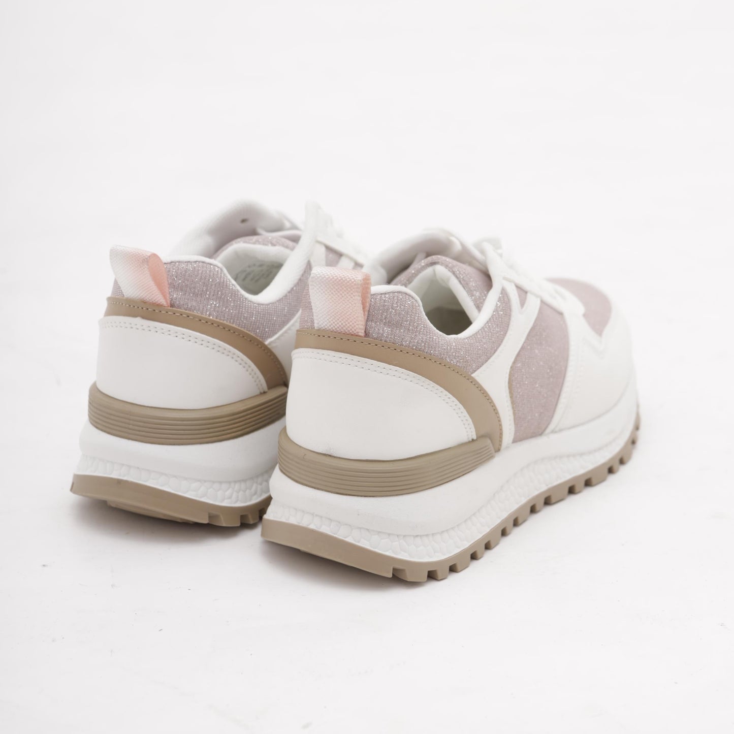 SNEAKERS RUNNING SHINY NUDE<BR/> 
