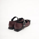 DECOLLETE FLAT FIBBIE BORDEAUX 