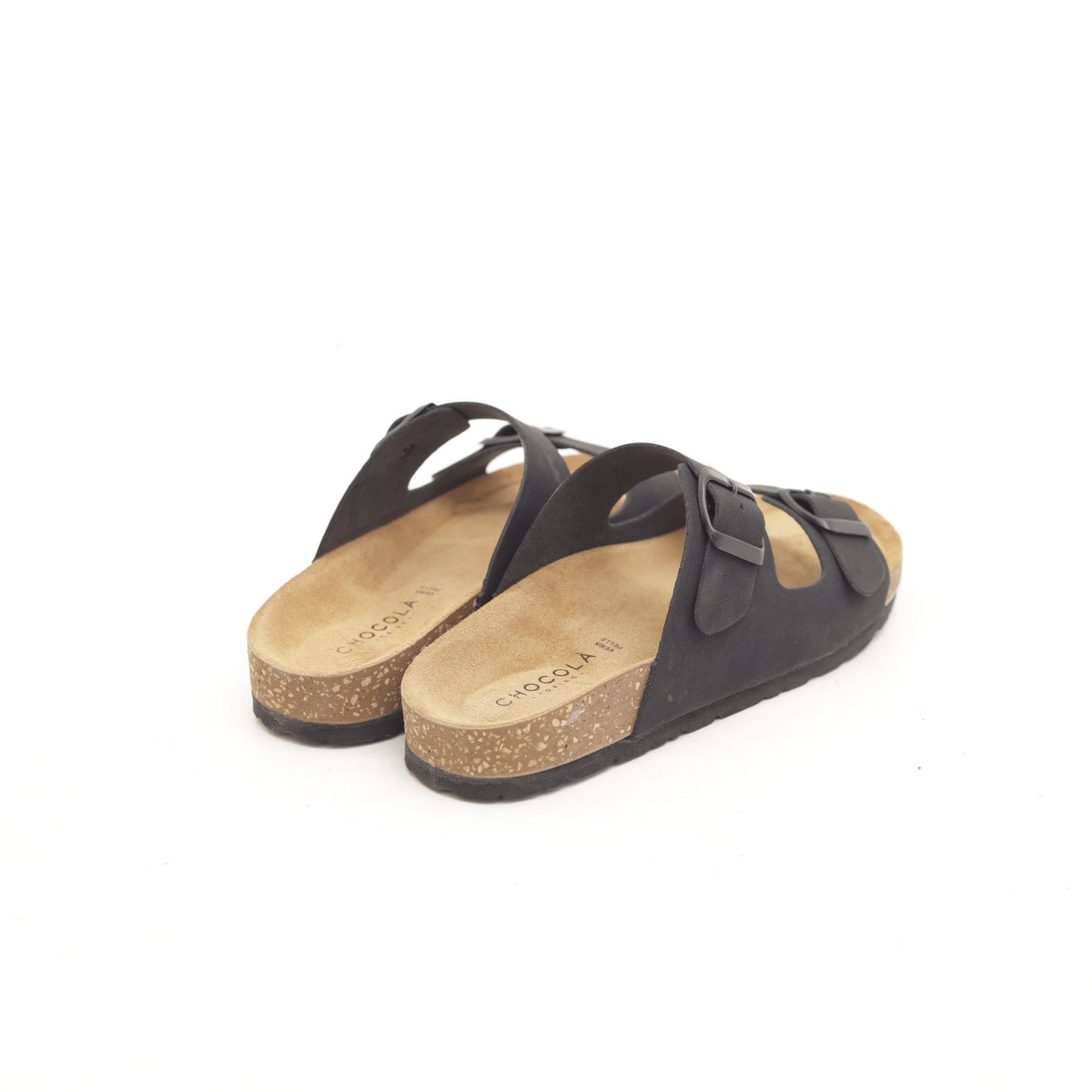 SANDALO BIO DOPPIA FASCIA NERO 
