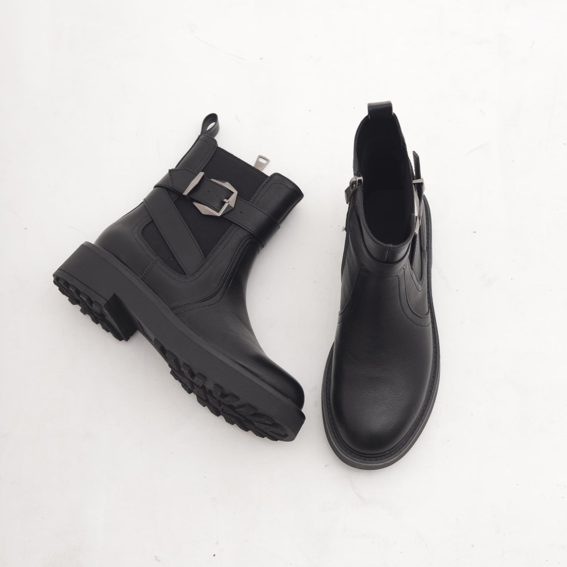 STIVALETTO ELASTICO E ZIP NERO 