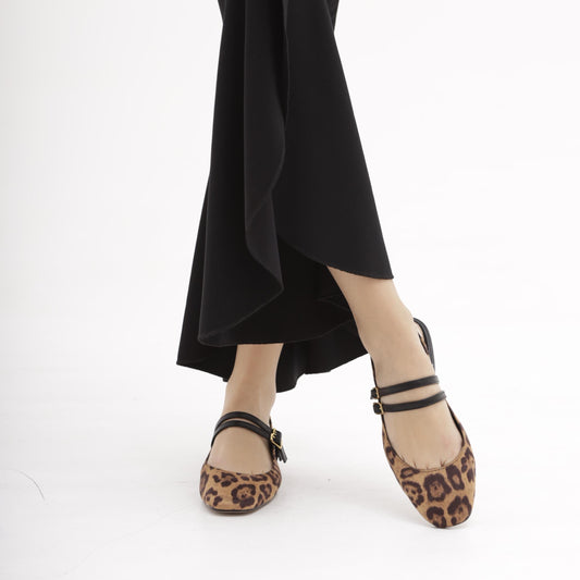 SLINGBACK FLAT LEOPARDO 