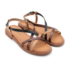 SANDALO FLAT FASCETTE NERO 