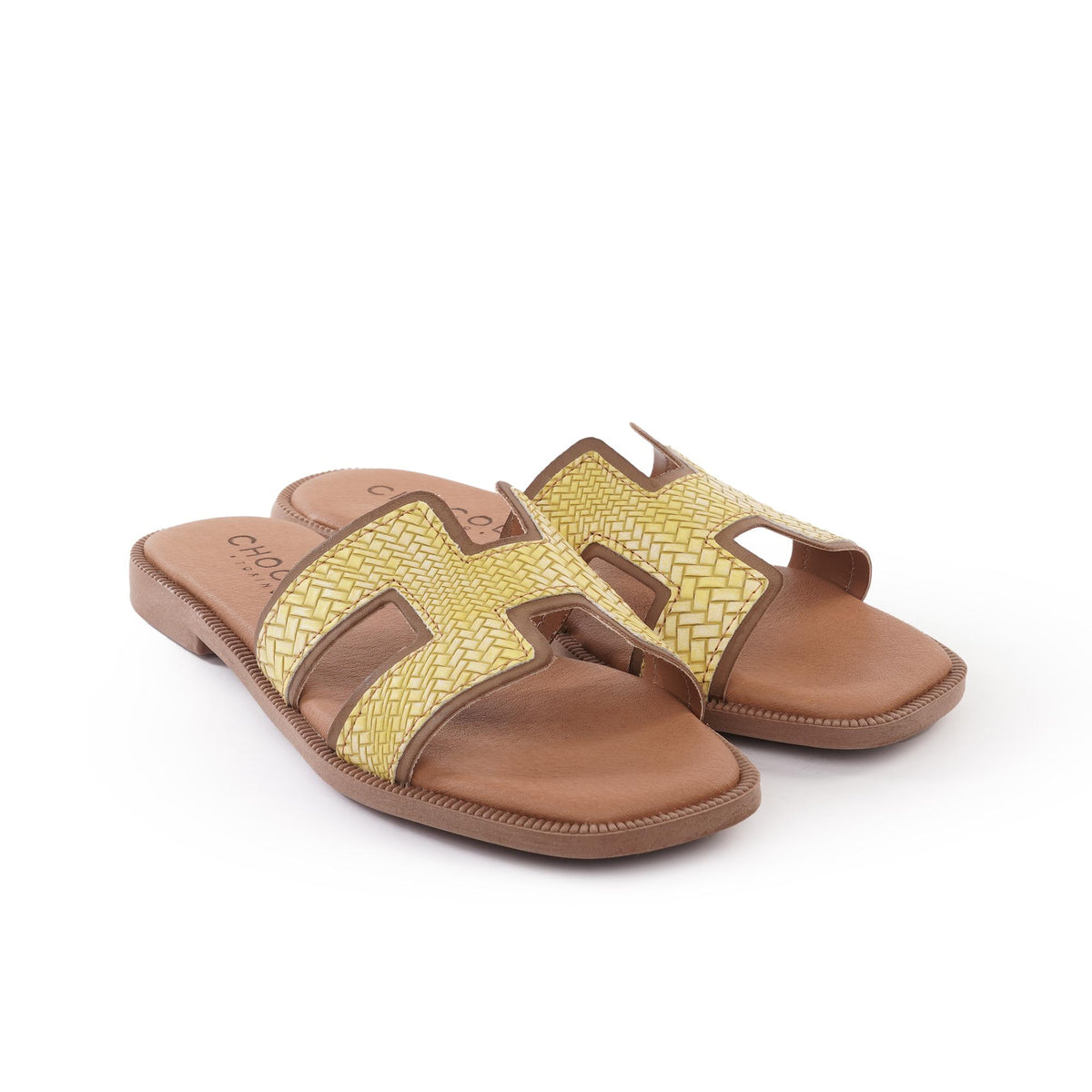 CIABATTINA H INTRECCIATO GIALLO<BR/><BR/><BR/> 
