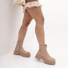 STIVALETTO CHUNKY LISCIO FANGO 
