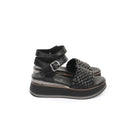 SANDALO ZEPPA TRECCIA NERO<BR/> 