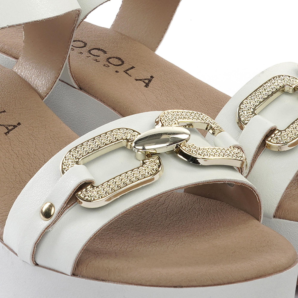 SANDALO  ZEPPA CATENA BIANCO<BR/> 