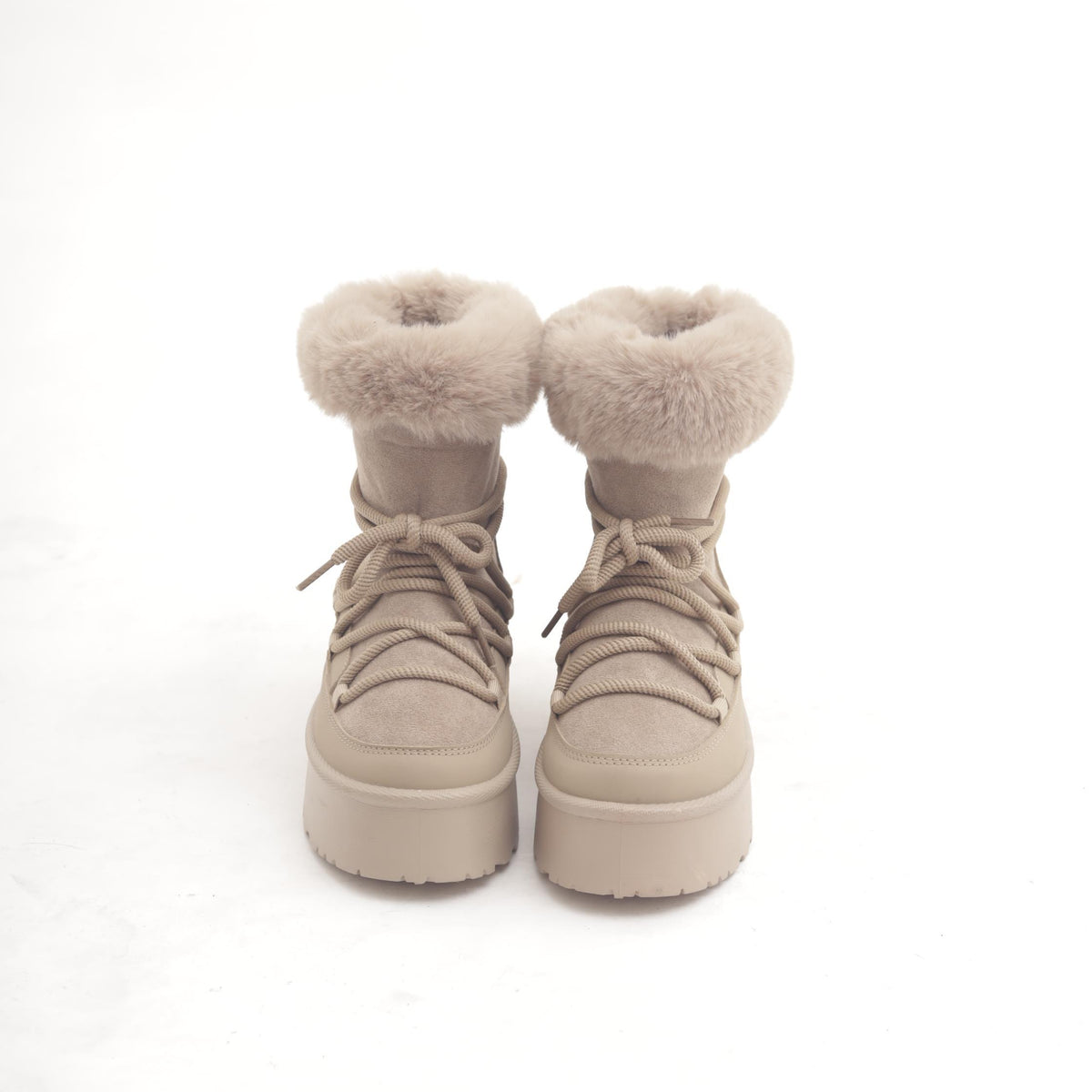 STIVALETTO MAMMUT LACCI TAUPE 