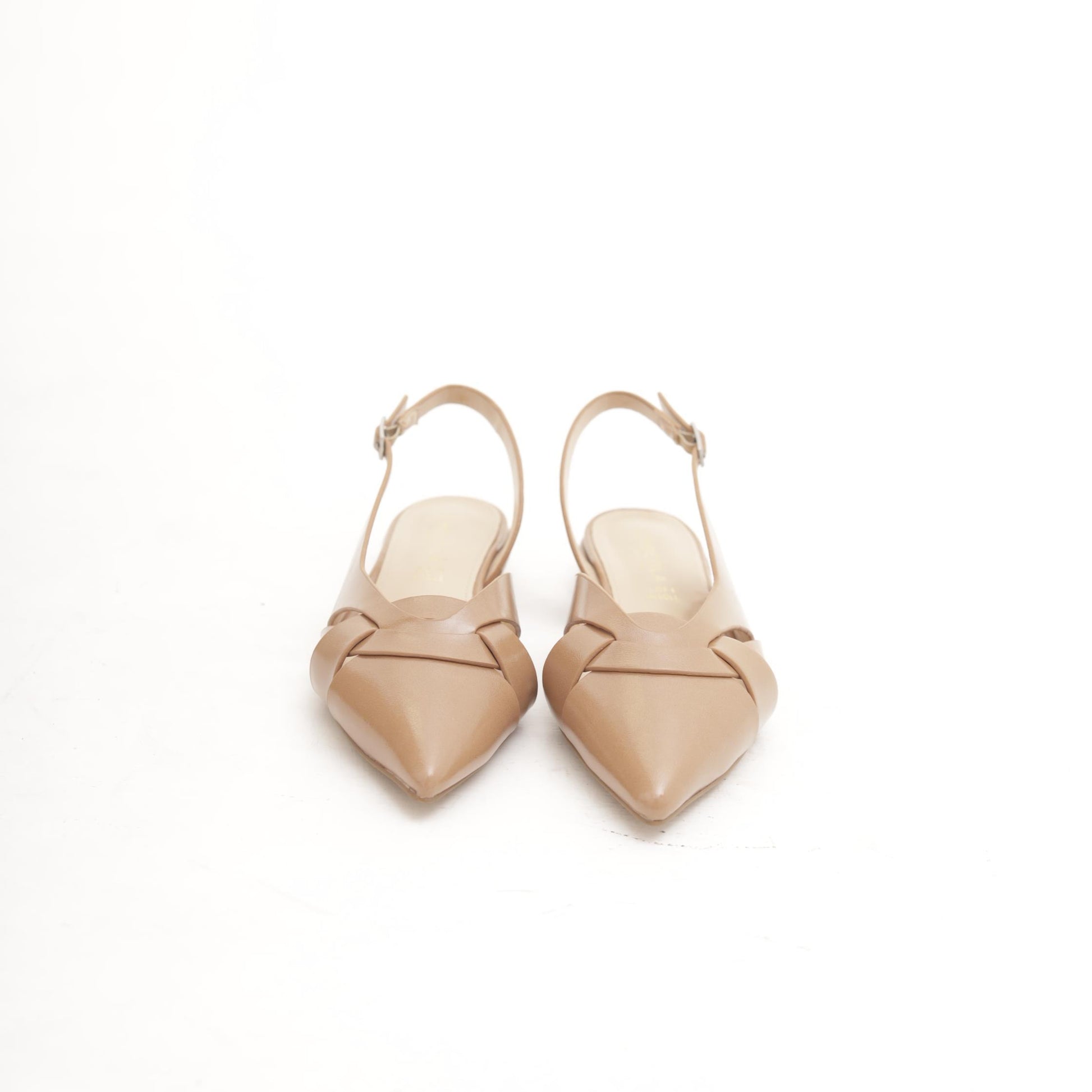 SLINGBACK FASCE INCROCIATE DARK NUDE 