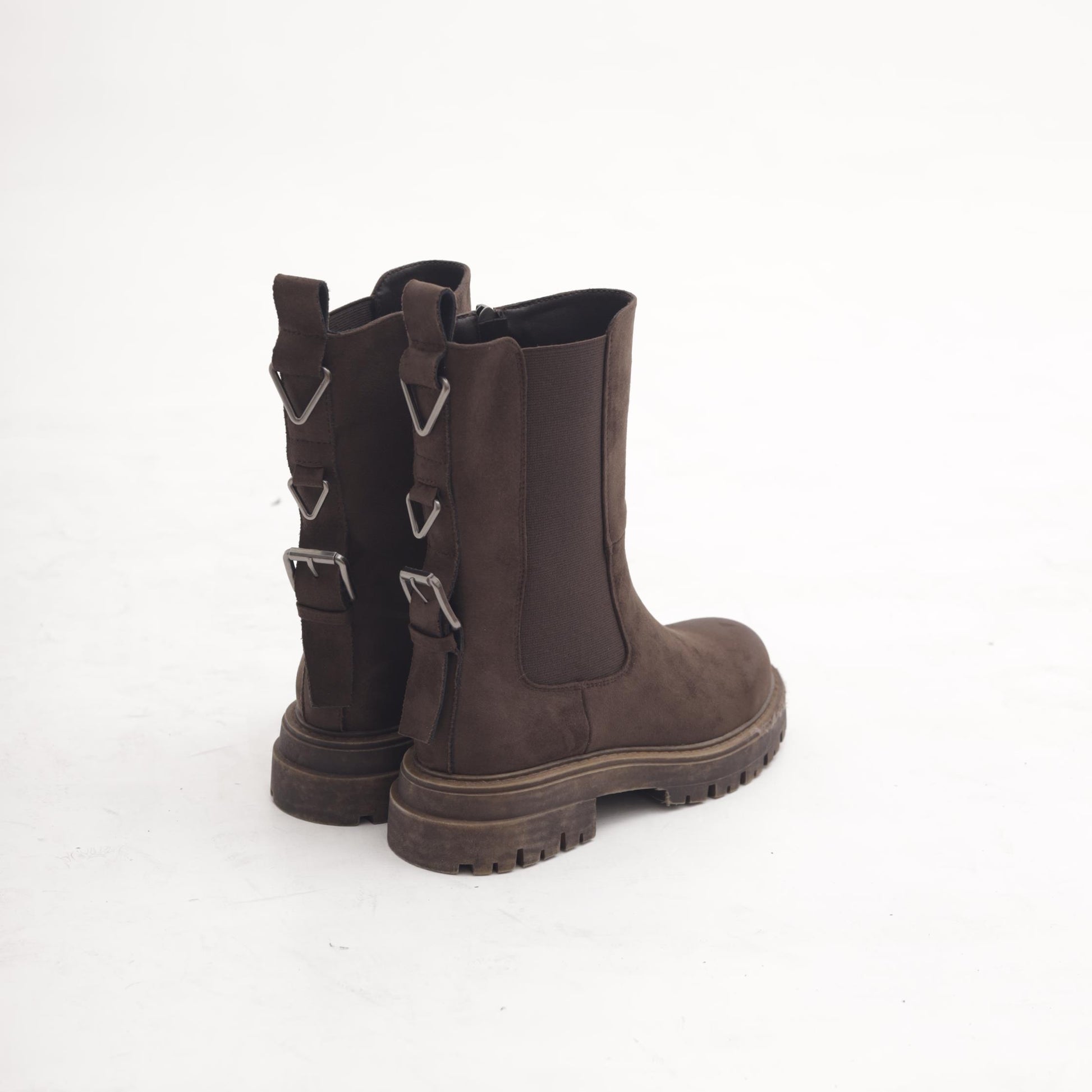 STIVALETTO ELASTICO E ZIP TESTA DI MORO<BR/> 