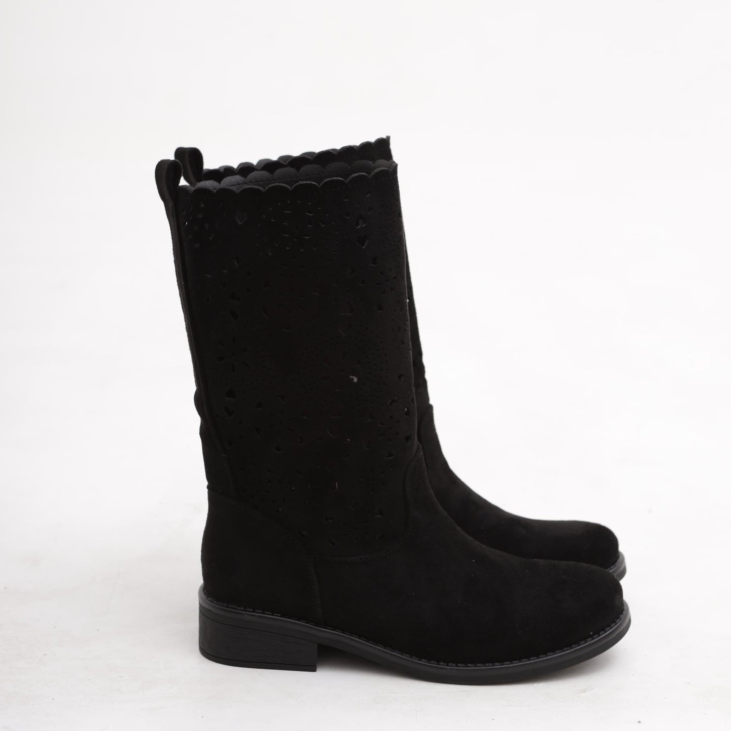 STIVALETTI TRAFORATI NERO<BR/> 