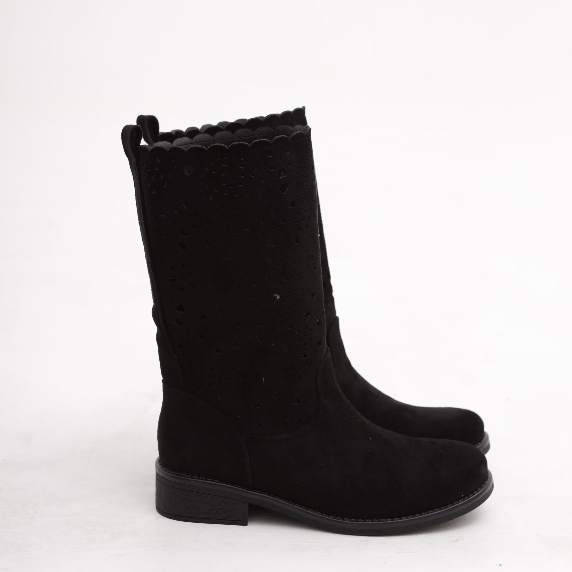 STIVALETTI TRAFORATI NERO<BR/> 