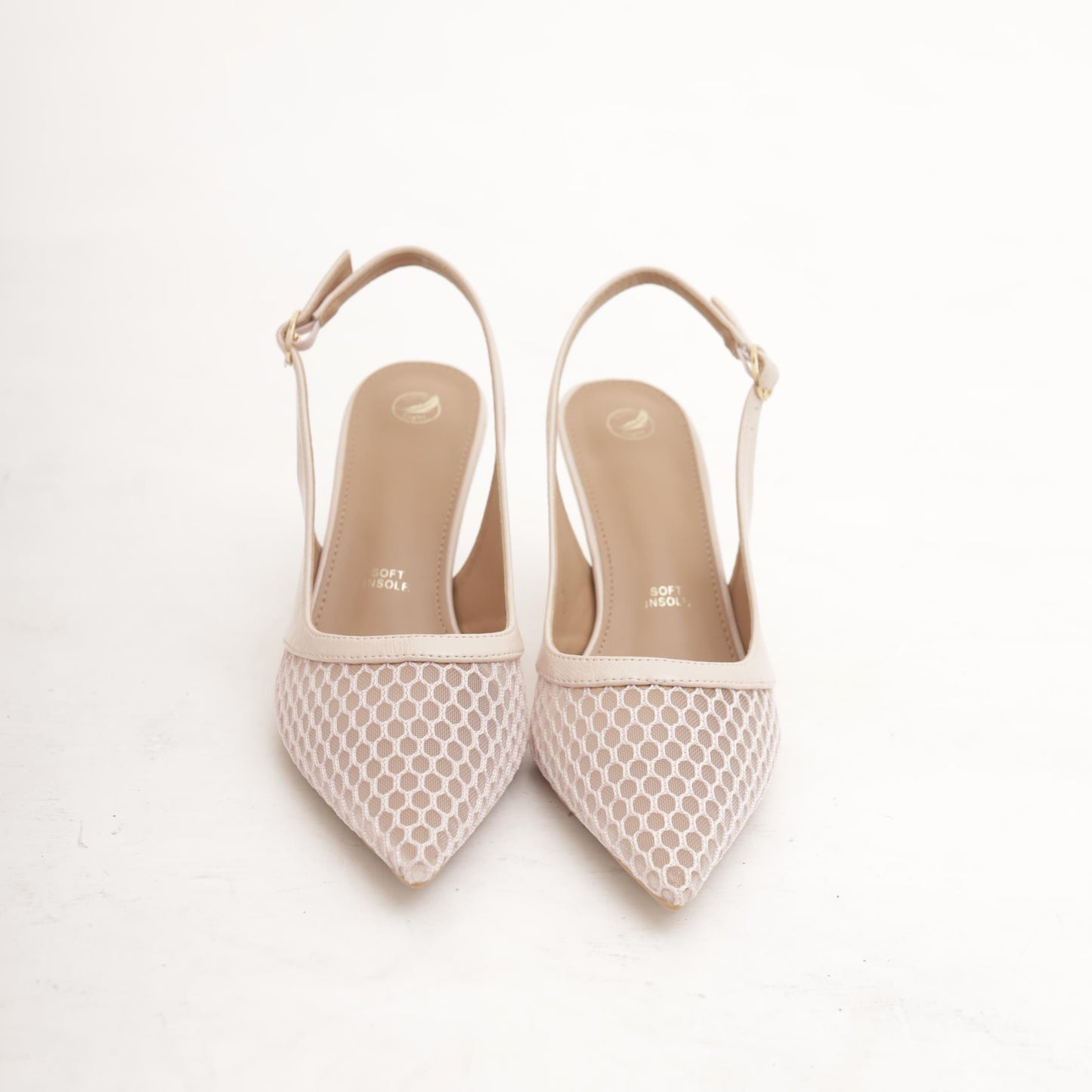 SLINGBACK RETE NUDE 