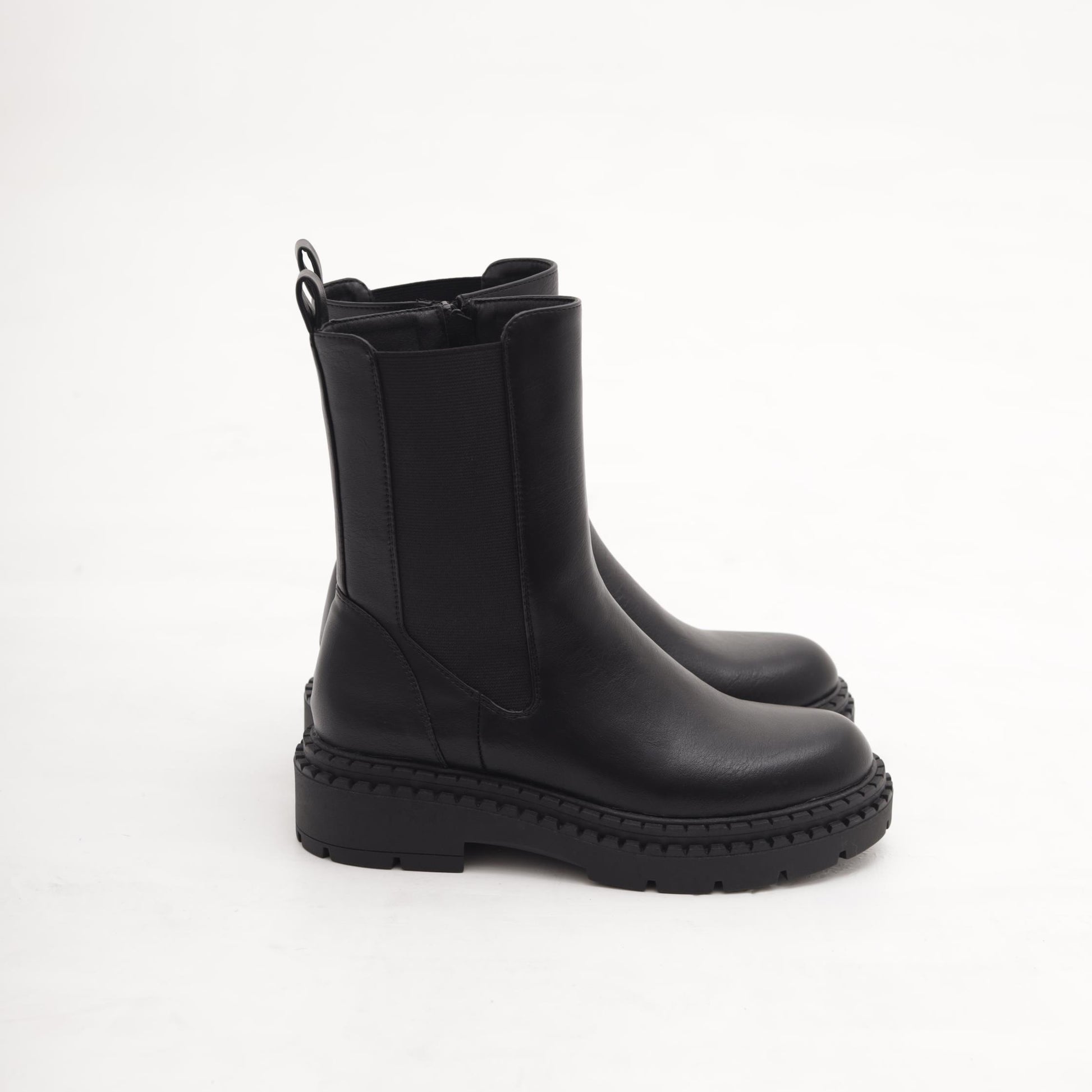 STIVALETTO ELASTICO E ZIP NERO 