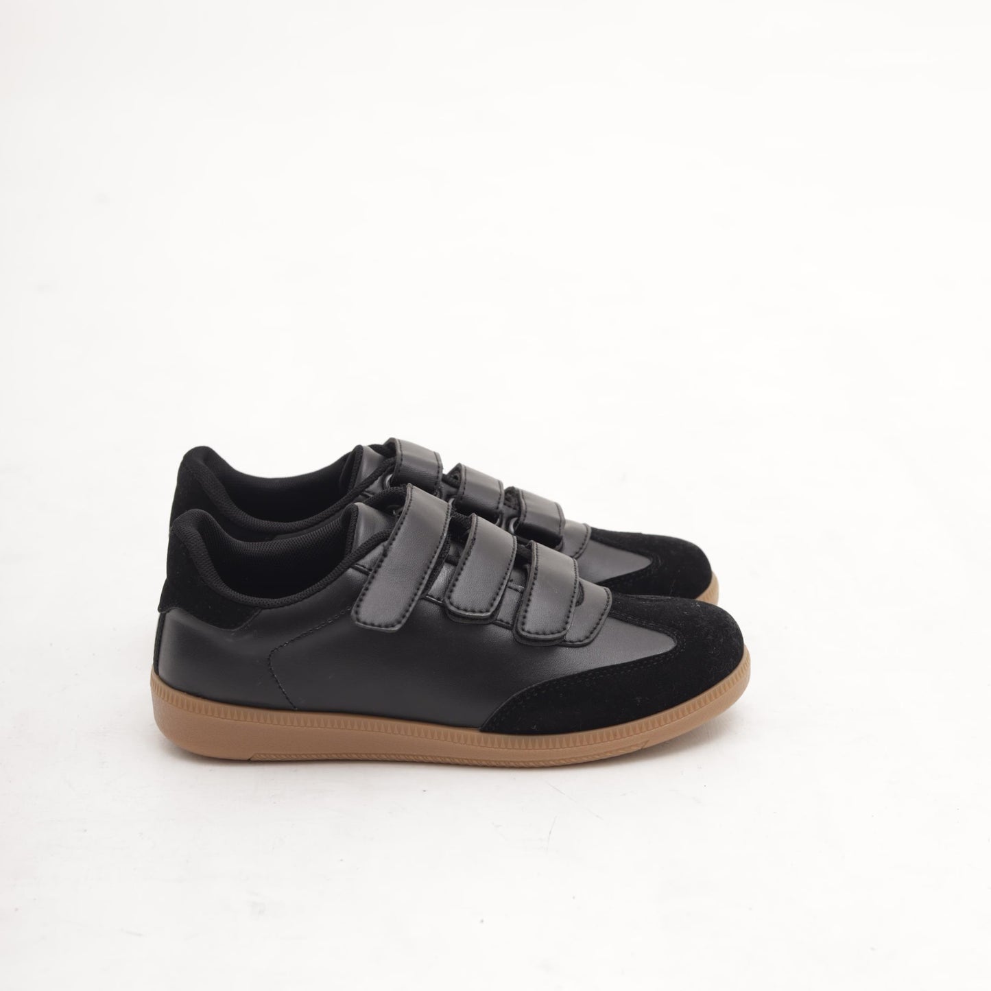 SNEAKERS FLAT STRAPPO NERO MP902-4PUNE CHOCOLA