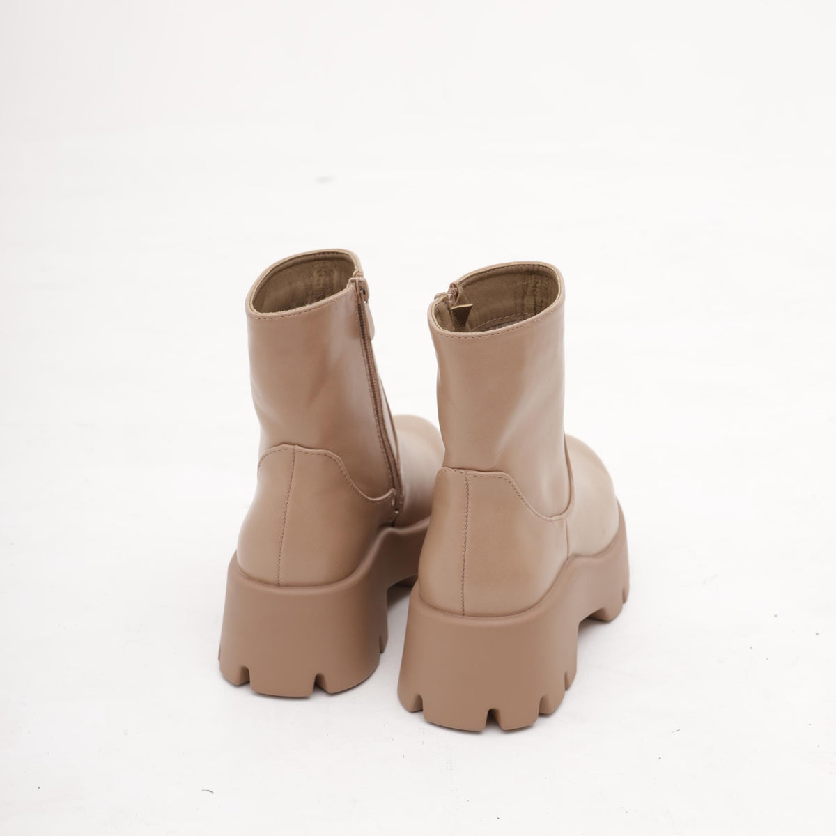 STIVALETTO CHUNKY LISCIO FANGO 