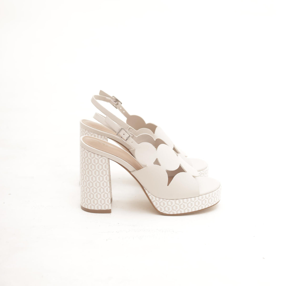 SANDALO CERCHI PLATEAU BEIGE 