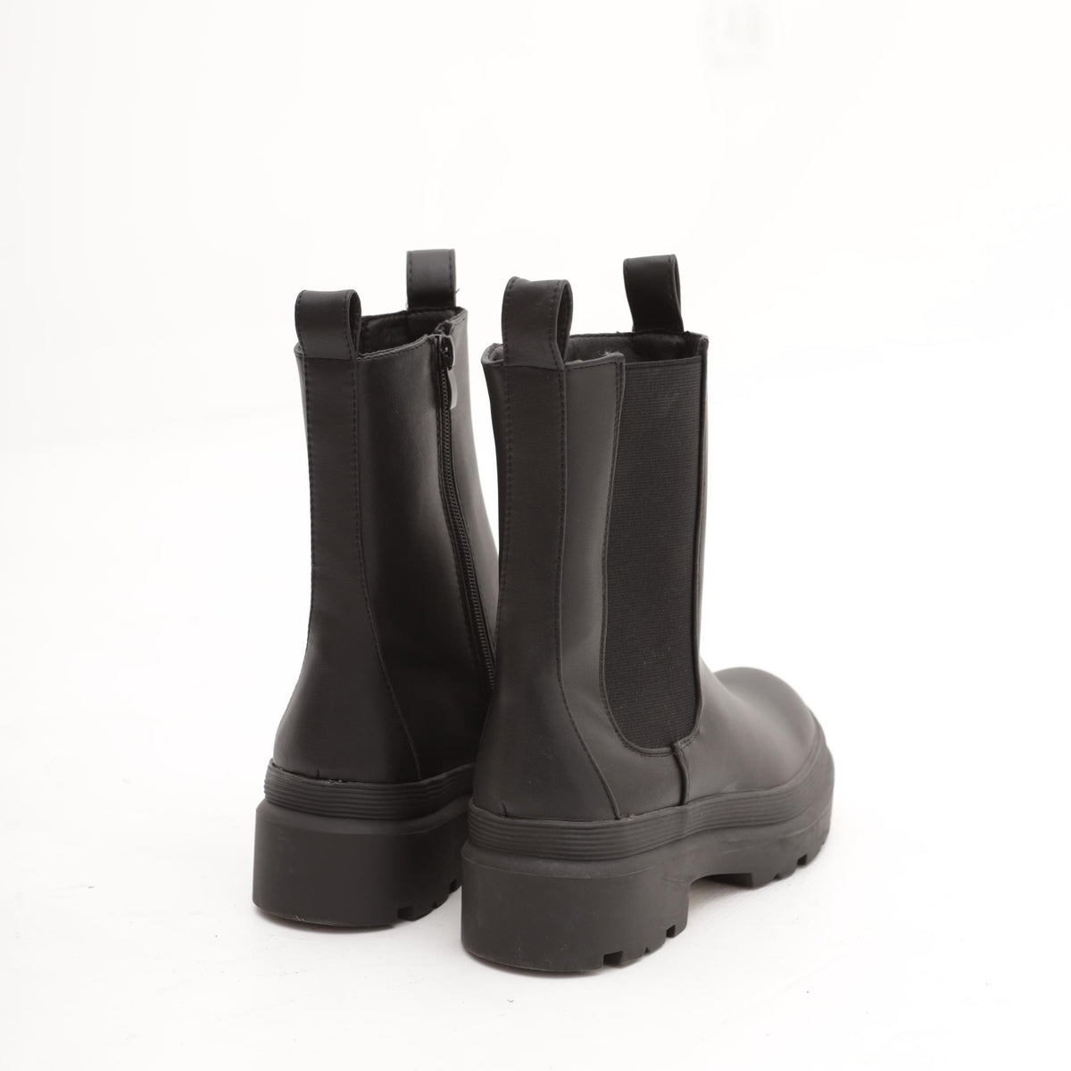 STIVALETTO ELASTICI E ZIP NERO 