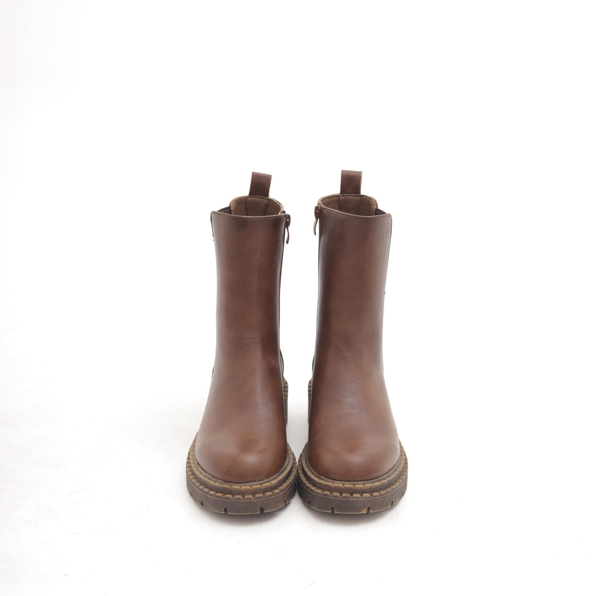 STIVALETTO ELASTICO E ZIP MARRONE 