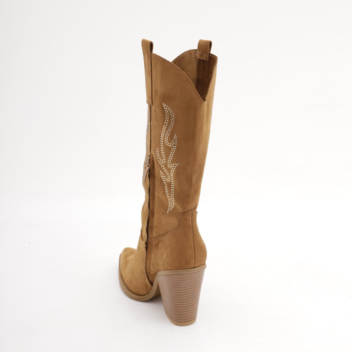 TEXANO CHOCOLA' STRASS CUOIO<BR/> 