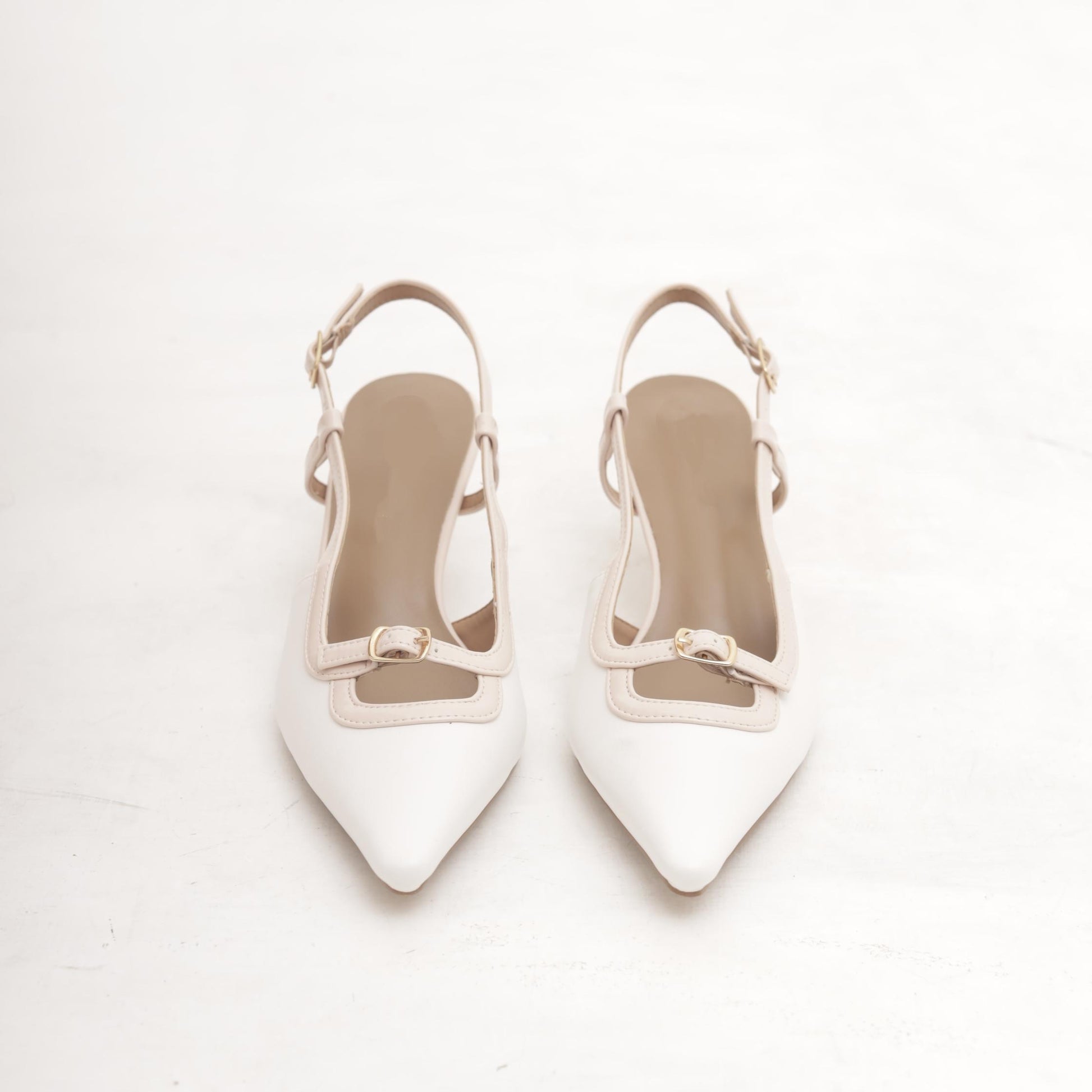 SLINGBACK BICOLORE NUDE 