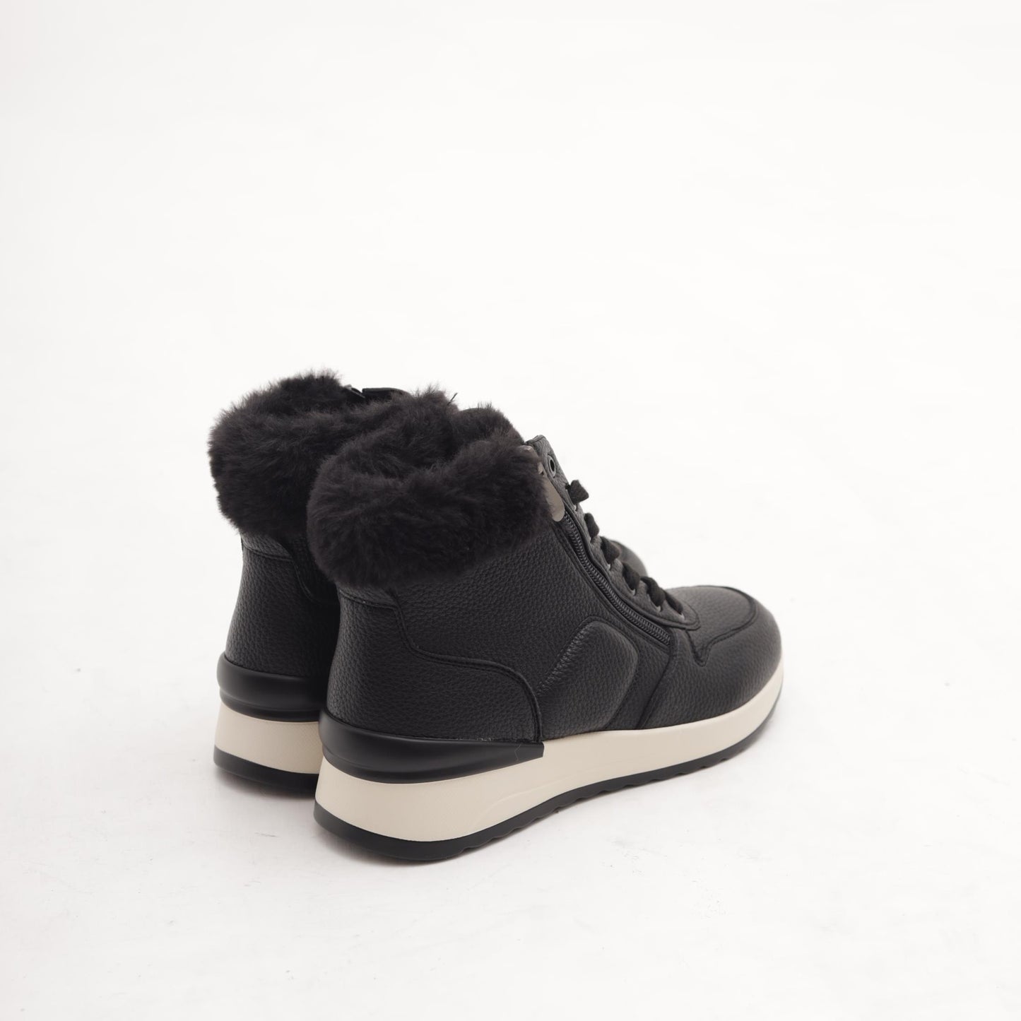 STIVALETTO SNEAKERS ZIP NERO 
