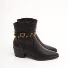 TRONCHETTO TEXANO BORCHIE NERO 