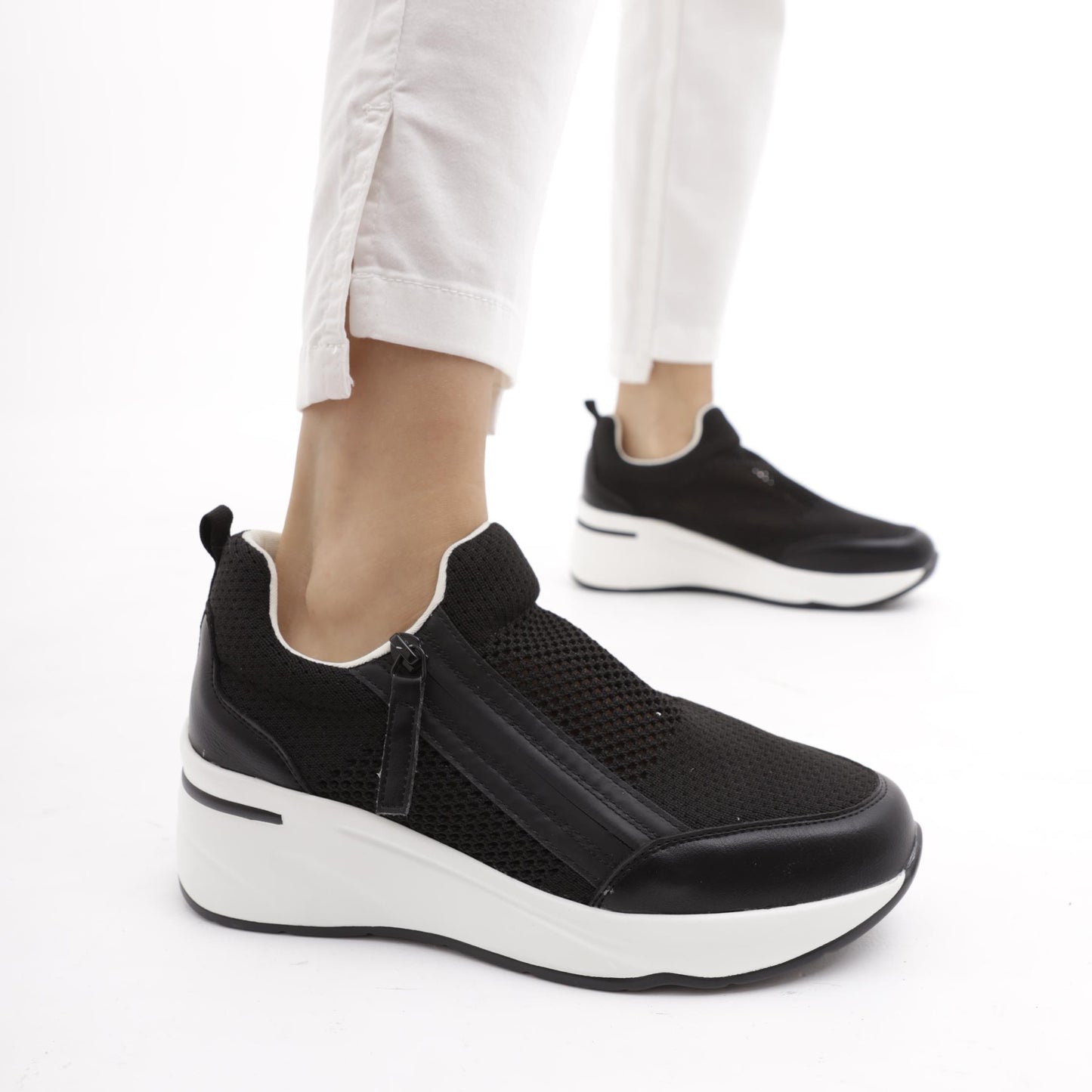 SNEAKERS RETE NERO<BR/> 